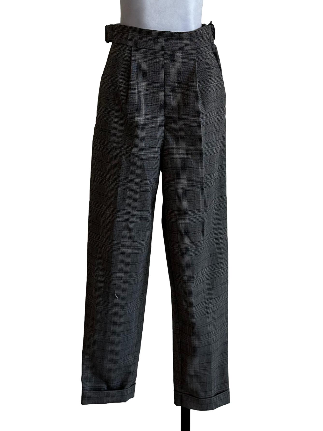Black Tattersall Pants