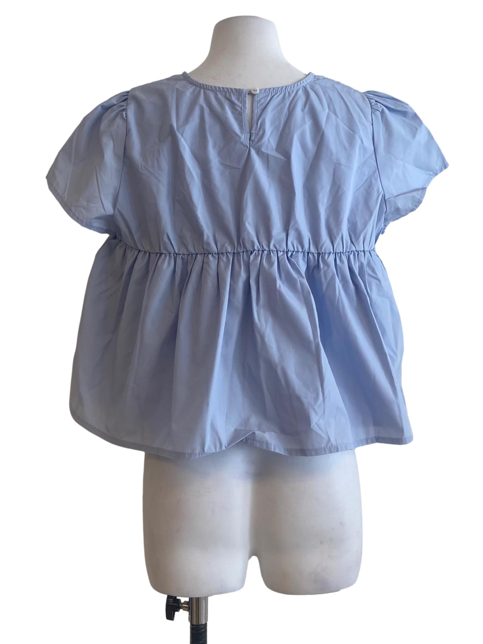 Slate Blue Layered Blouse