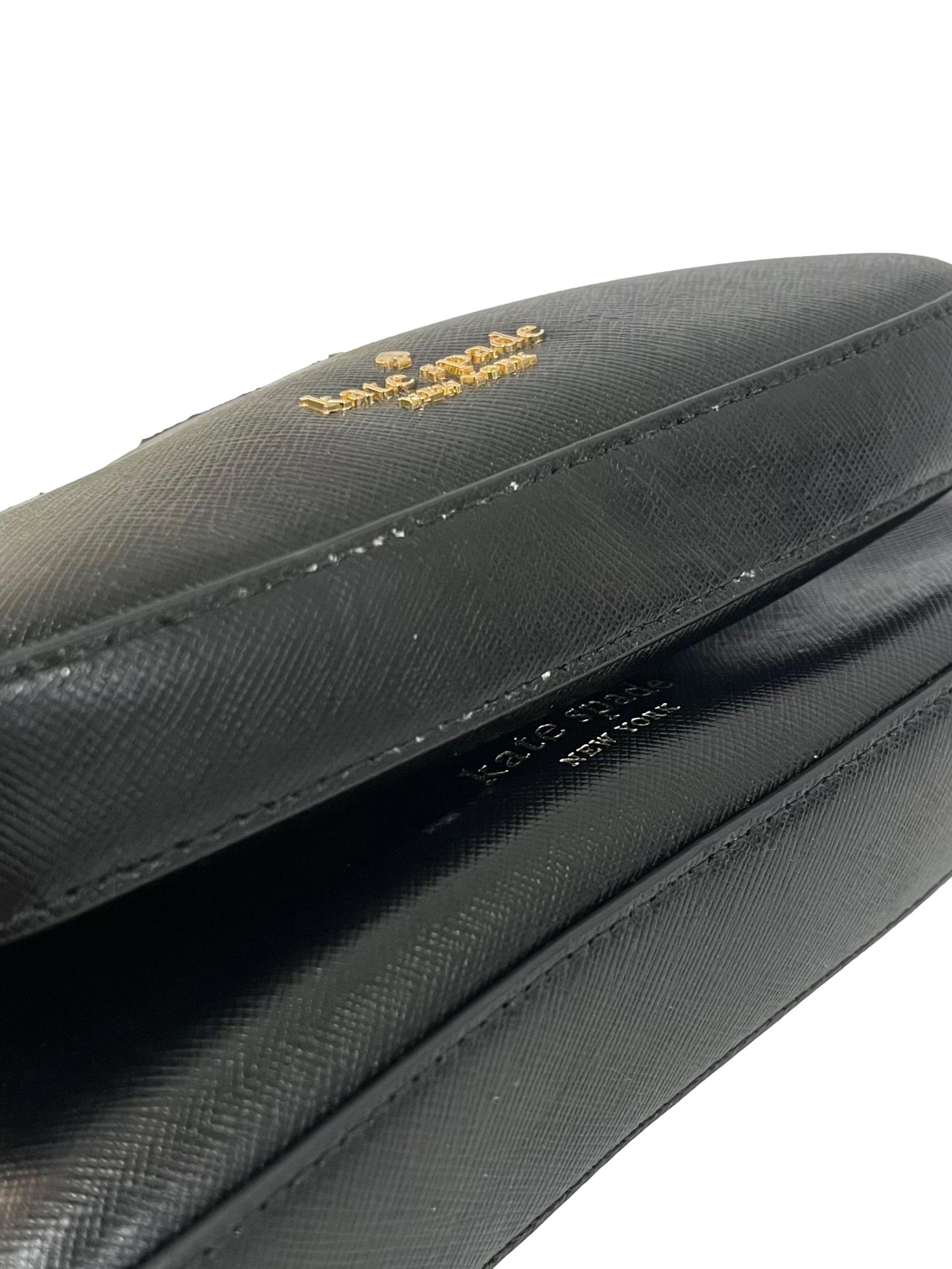 Black Duet Saffiano Leather Small Crossbody Bag CSN