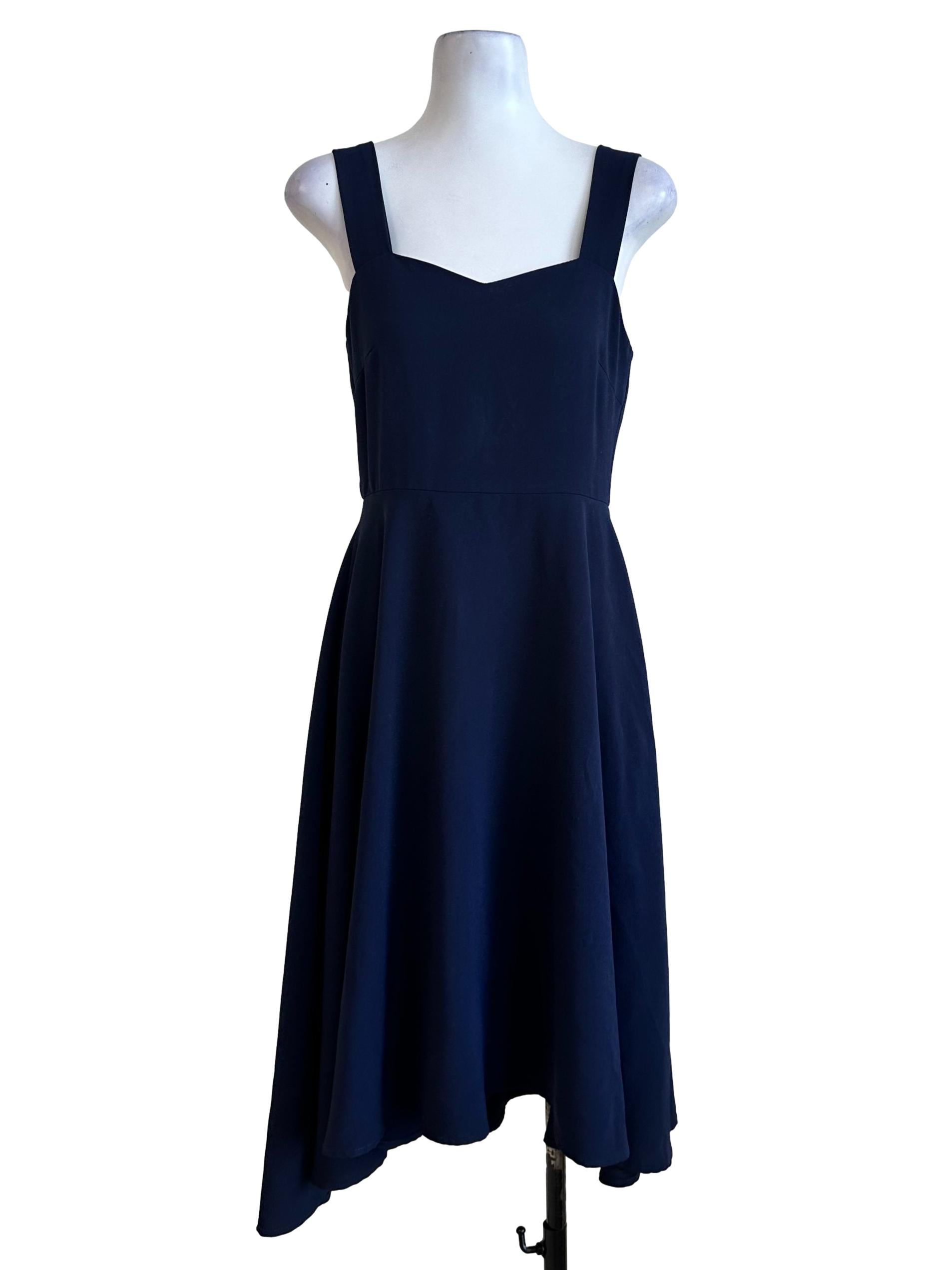 Berry Blue Sleeveless Midi Dress