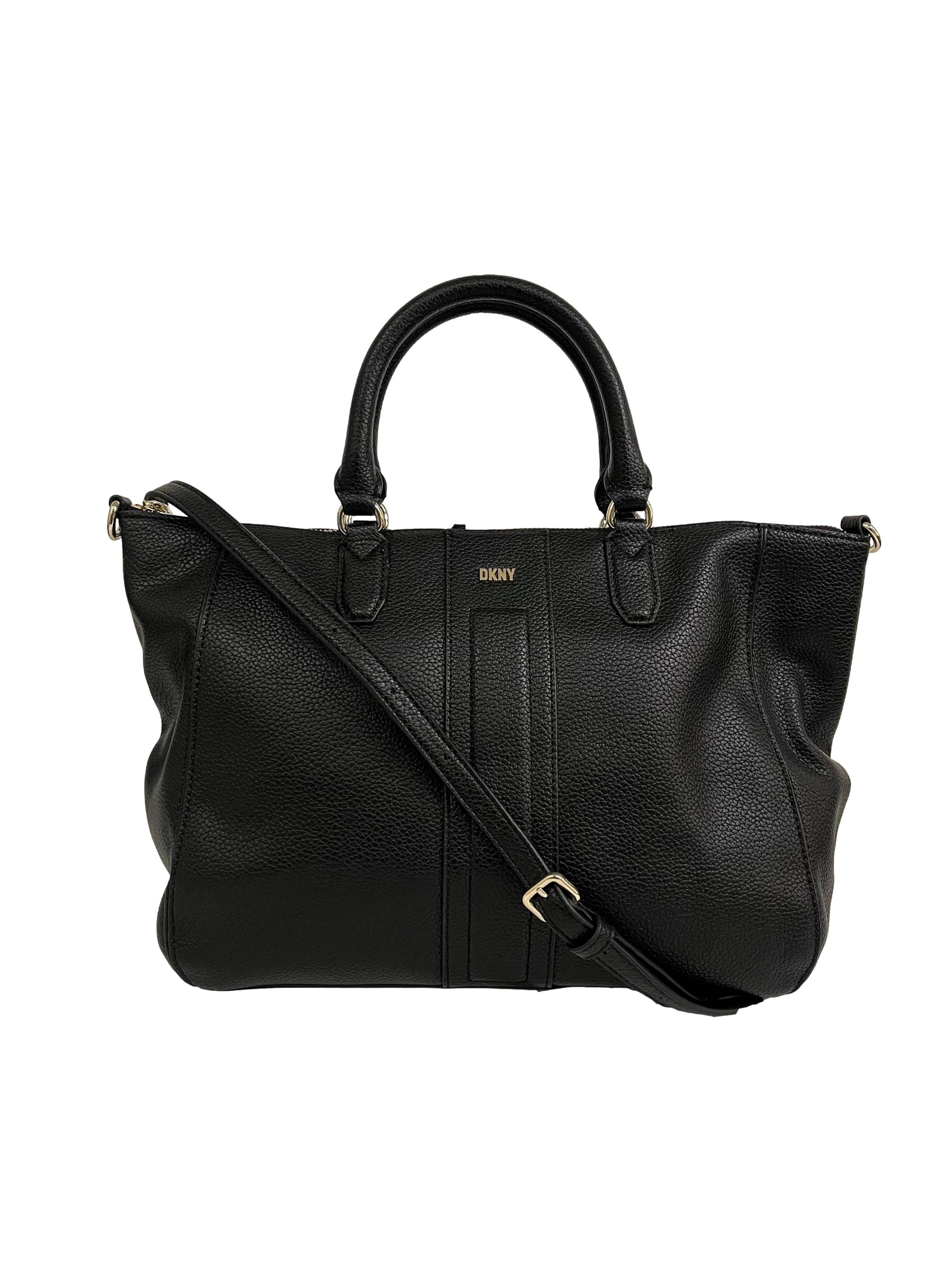 Black Leather Maxxe Medium Satchel Bag CSN