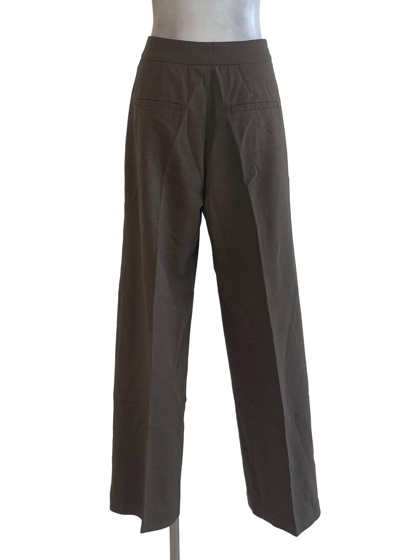Dark Tortilla Straight Leg Pleated Formal Pants