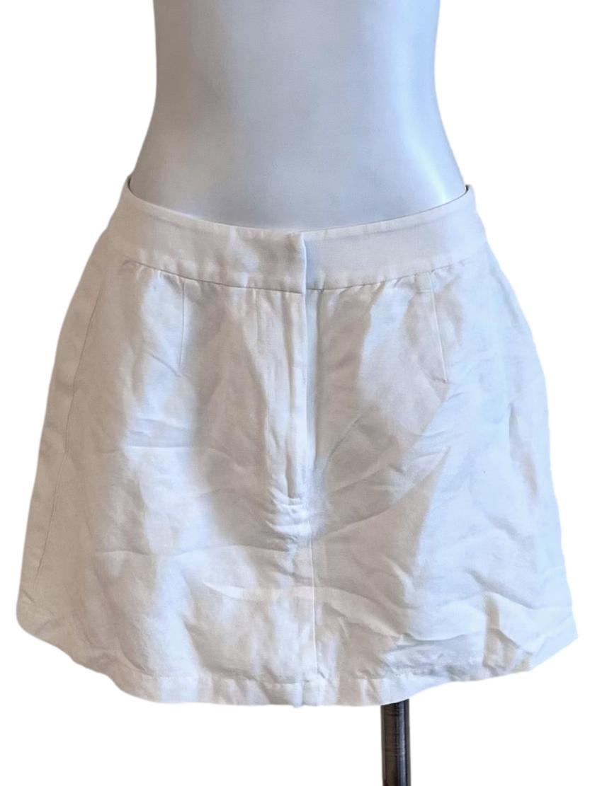 White Linen Mini Skorts OSN