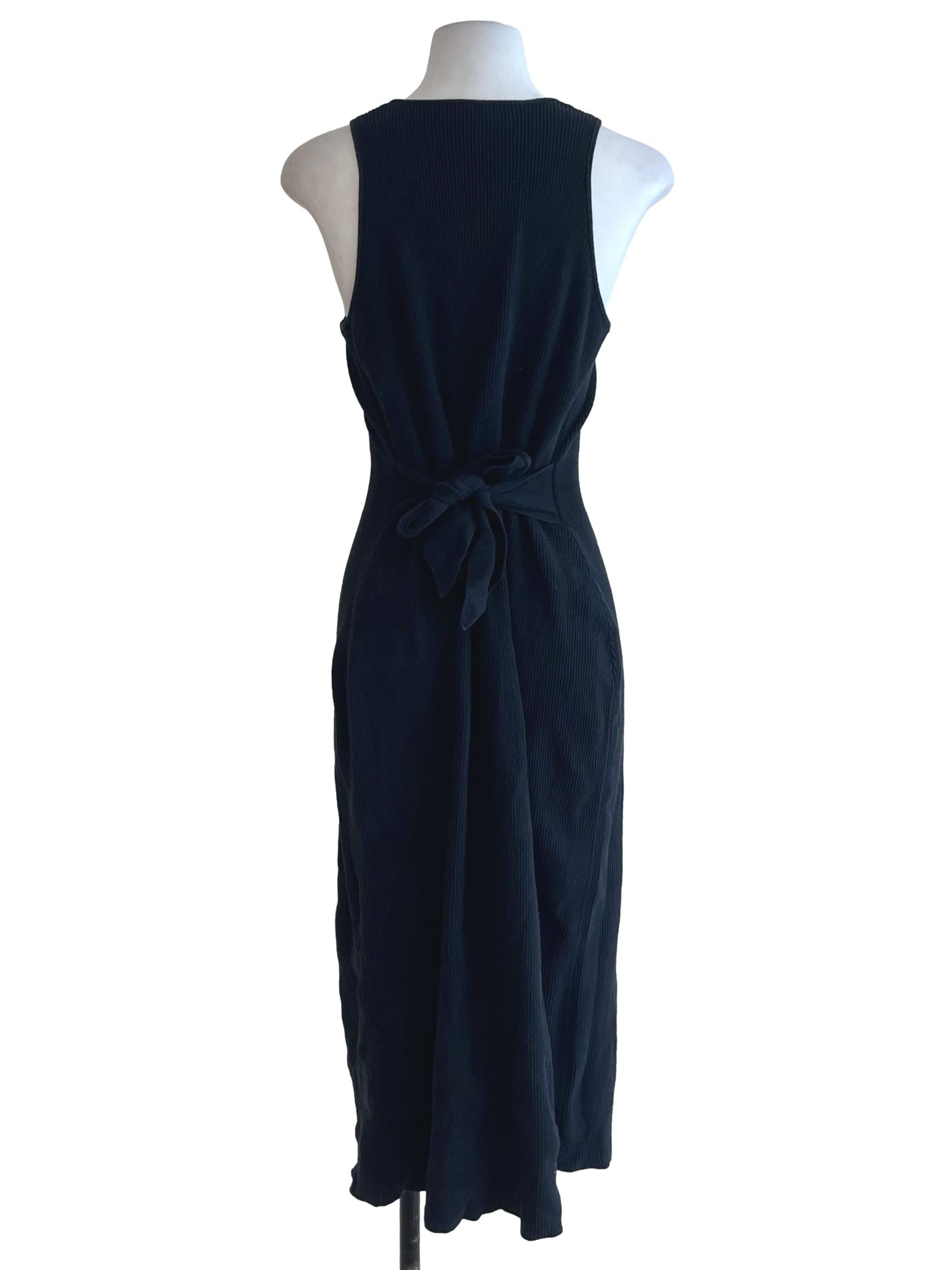 Navy Blue Candy Stripe A-Line Dress