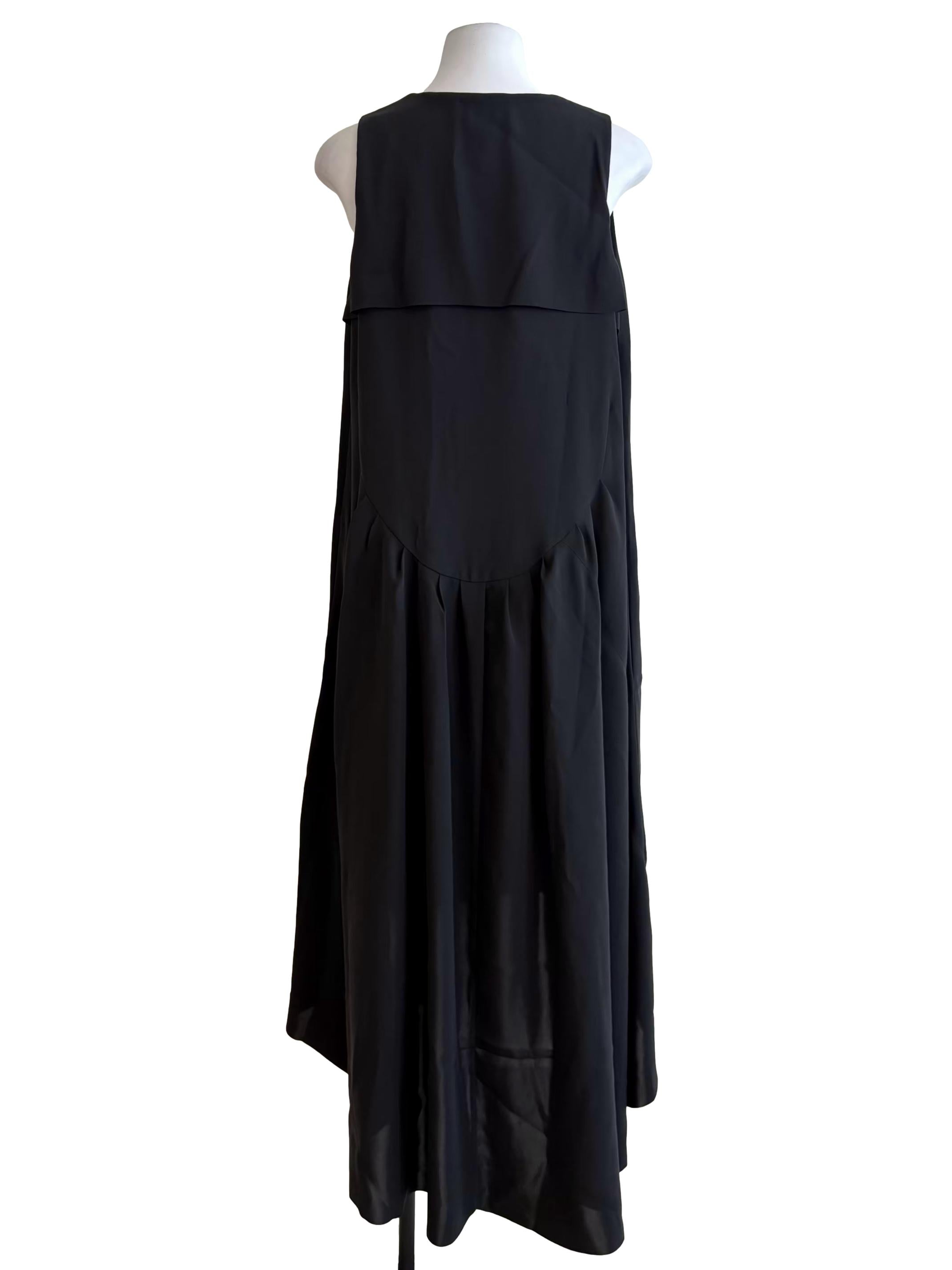 Black Round Neck Sleeveless Long Dress