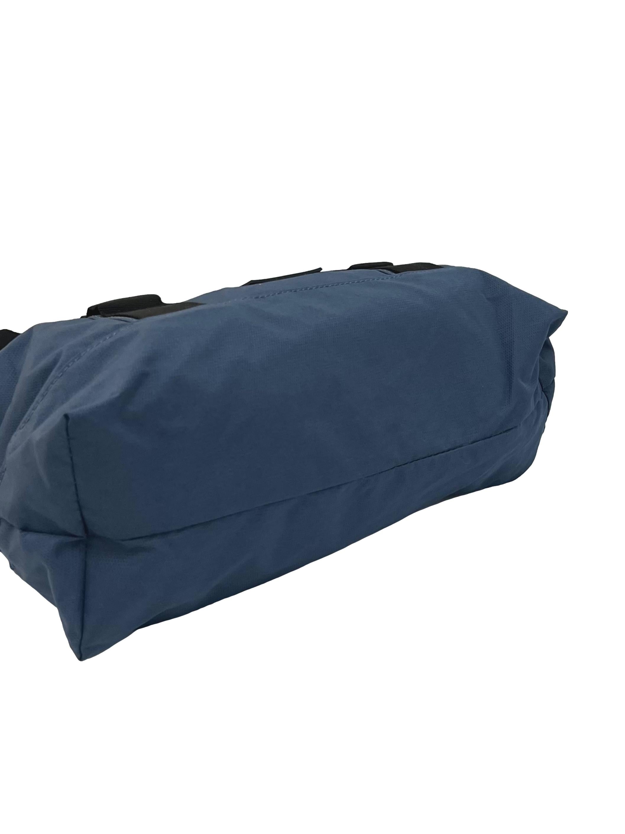 Blue Nylon Utility Tote Bag