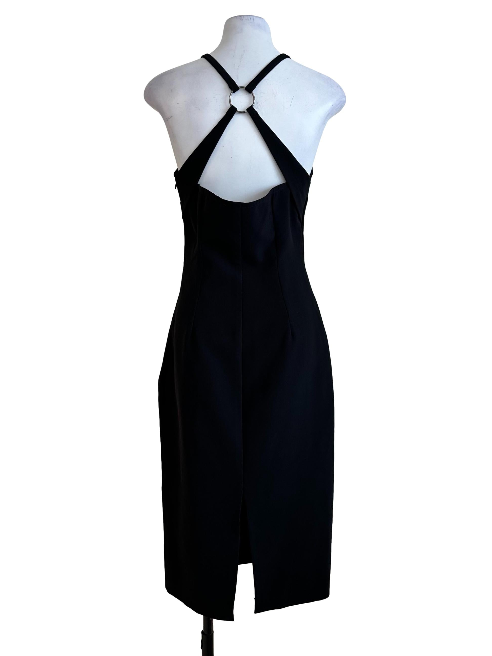 Black Halter Strap Dress