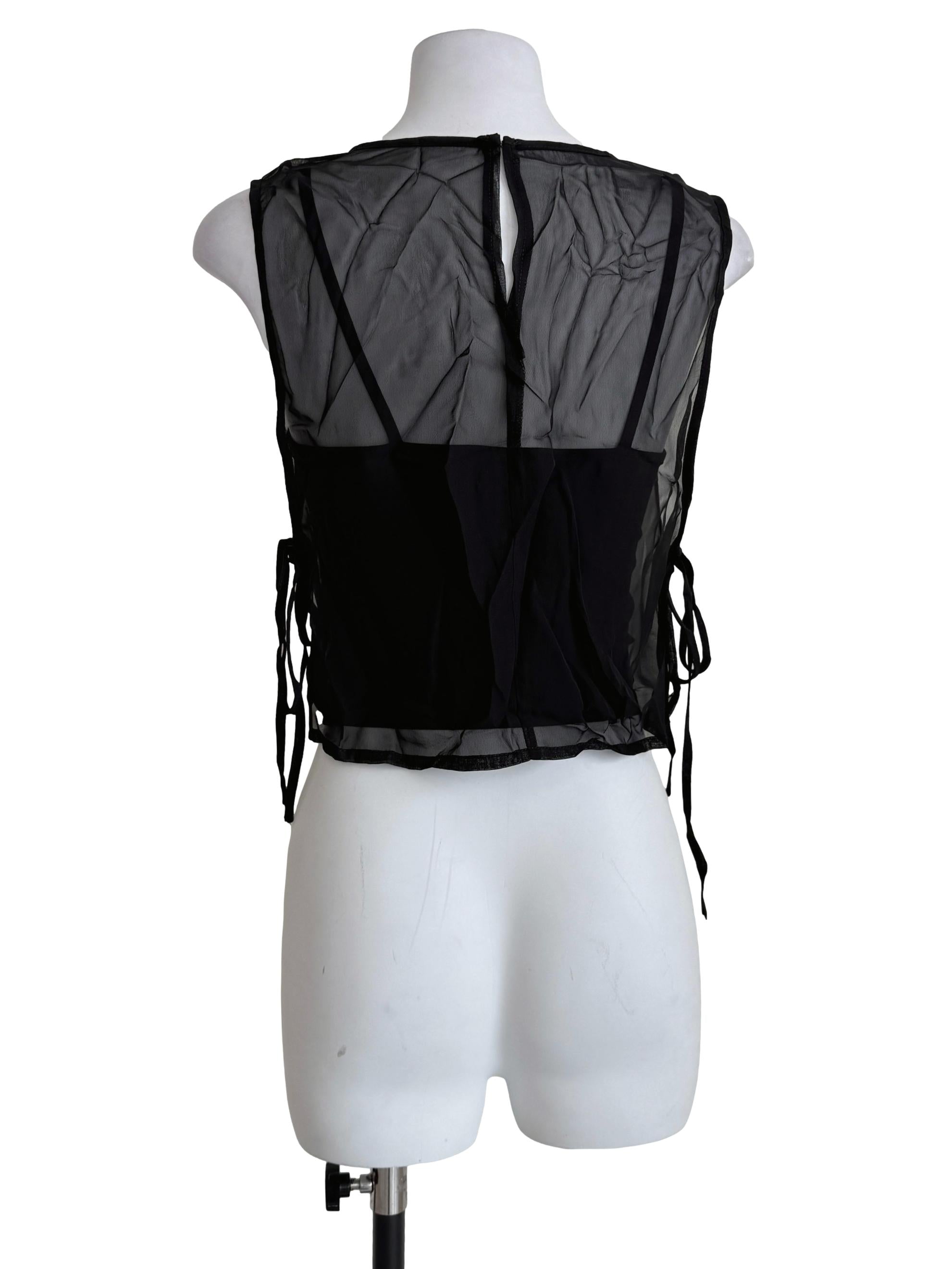 Black Kyo Sheer Overlay Top