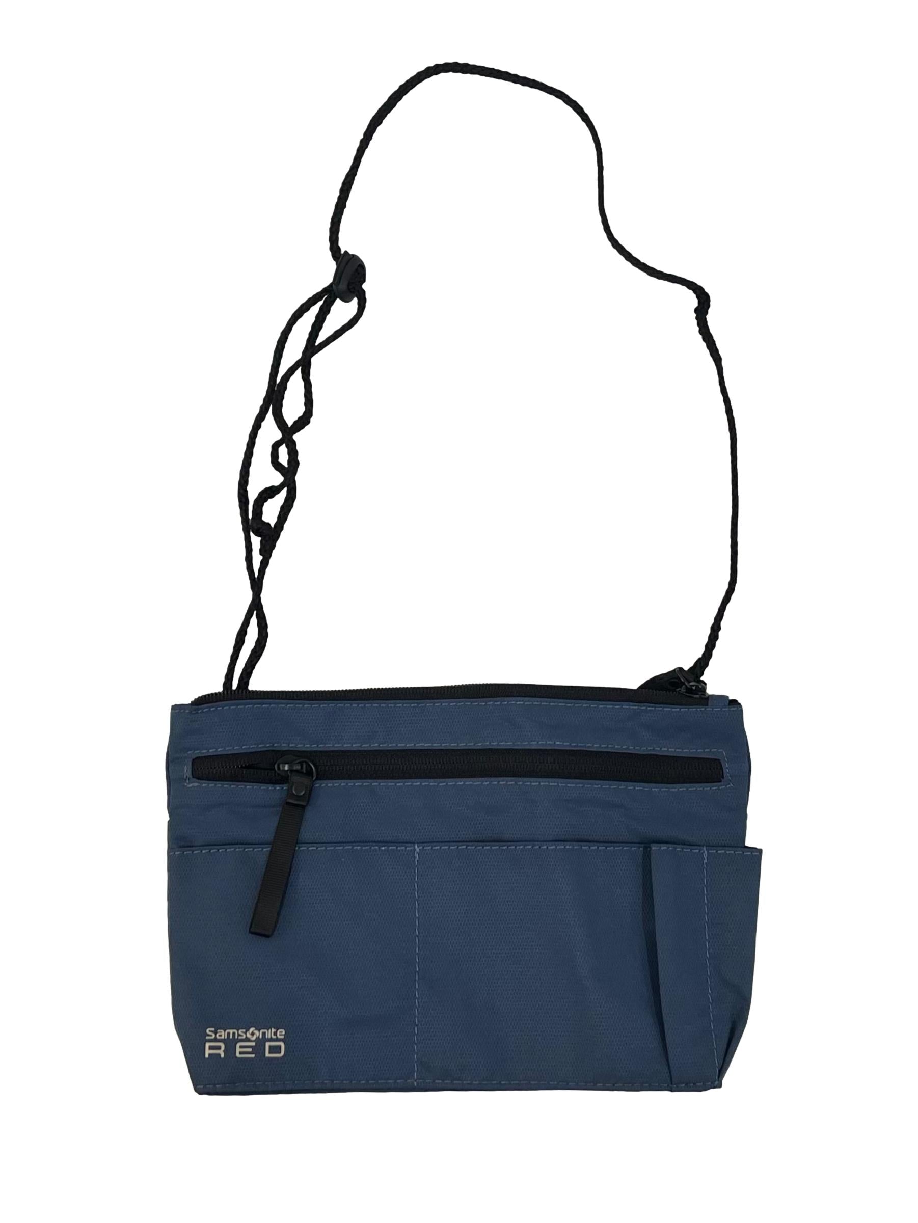 Blue Nylon Utility Tote Bag