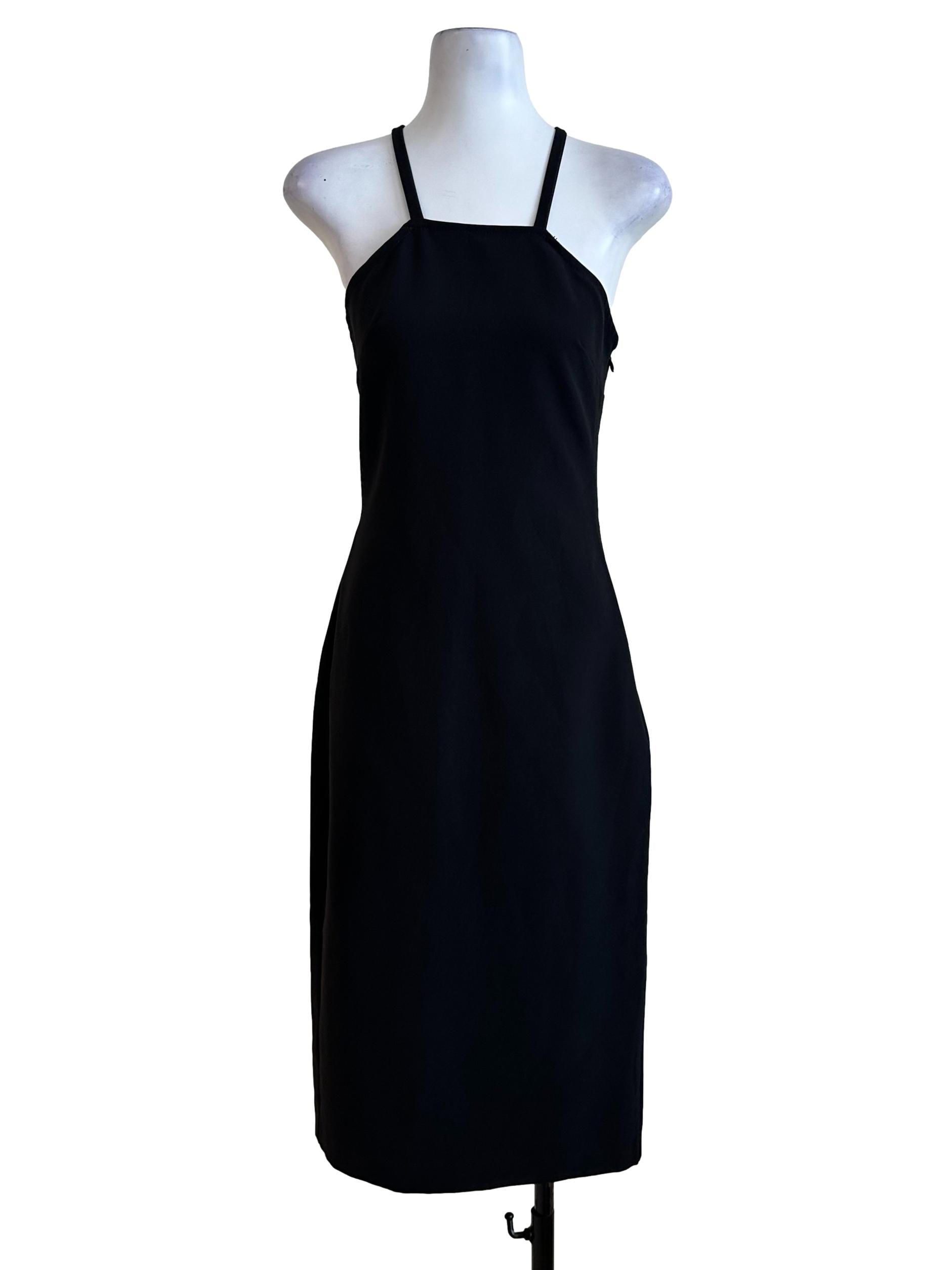 Black Halter Strap Dress