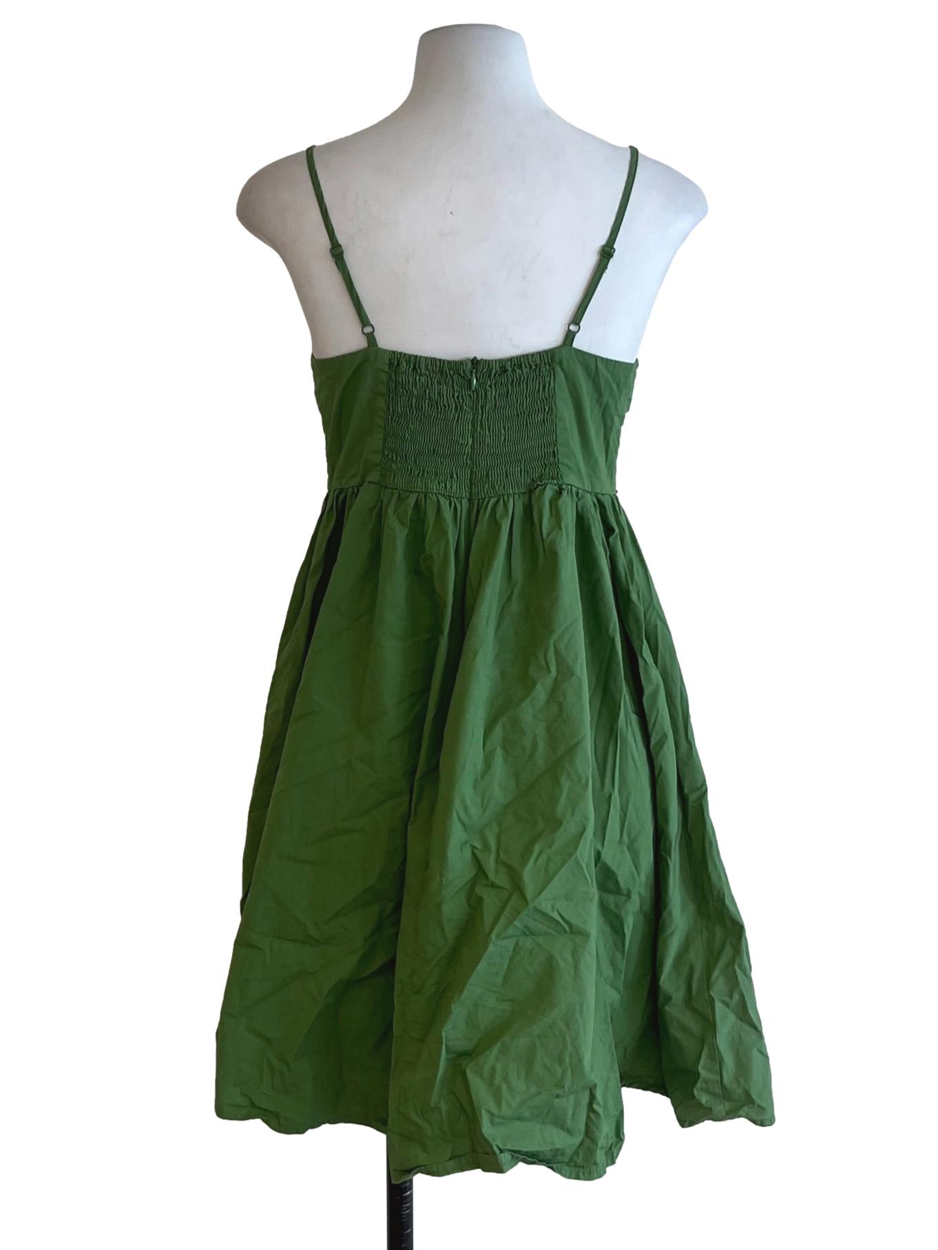 Fern Green Spaghetti Strap Jumper Dress