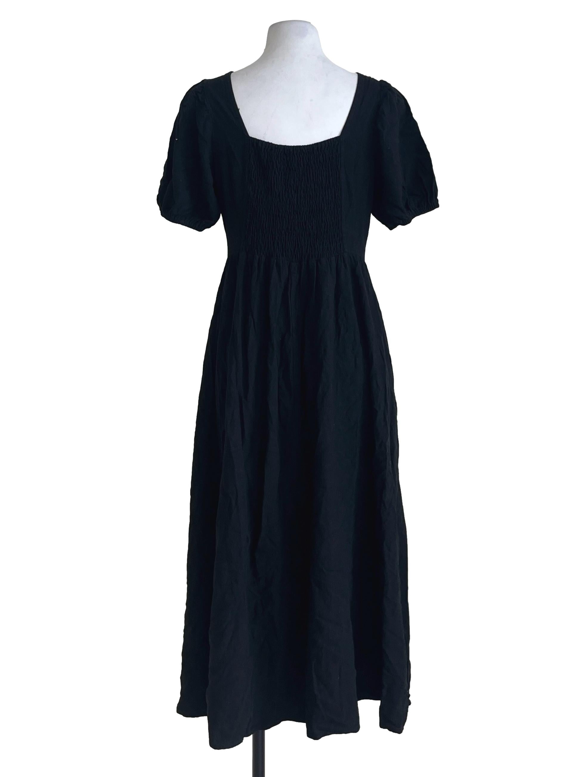 Ink Black Scoop A-Line Dress