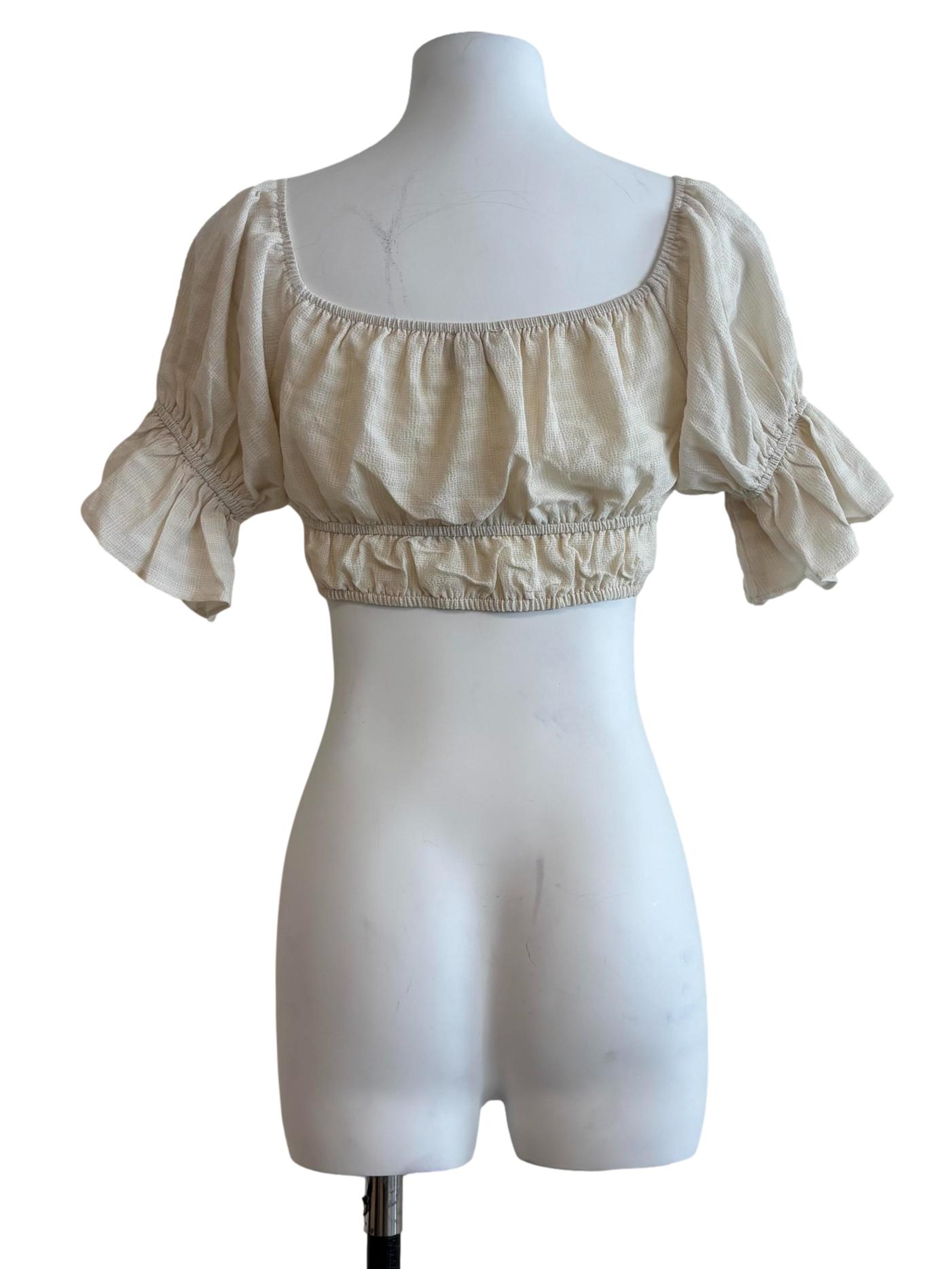 Ivory White Baby Doll Crop Top
