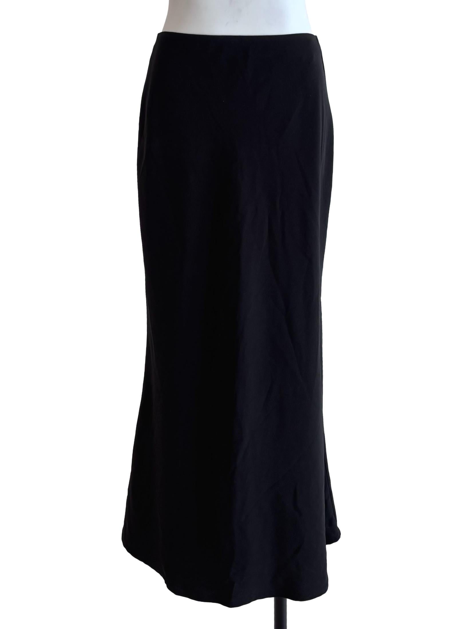 Oil Black Maxi Skirt
