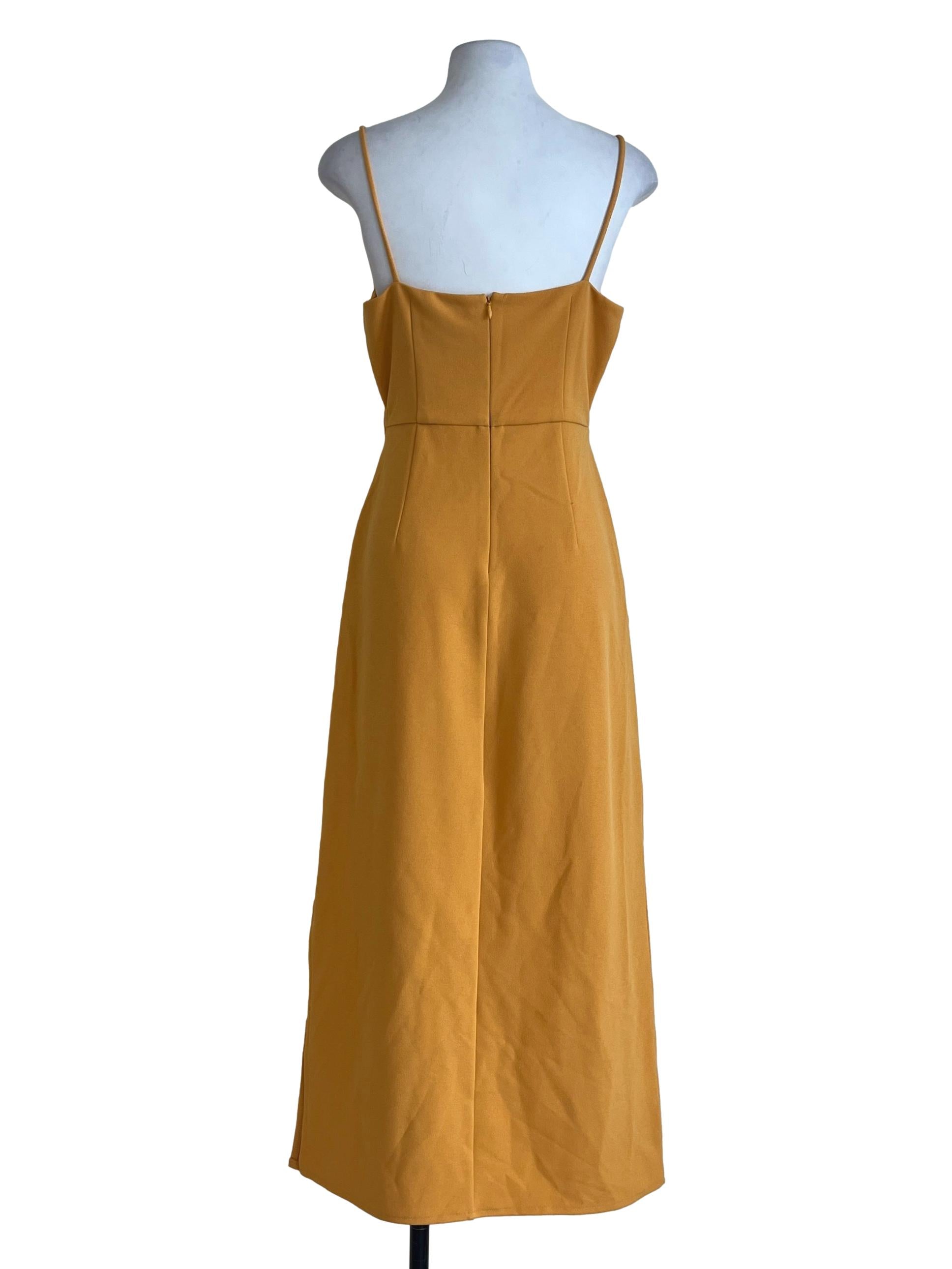 Butterscotch Yellow Straight Across Slip Dress