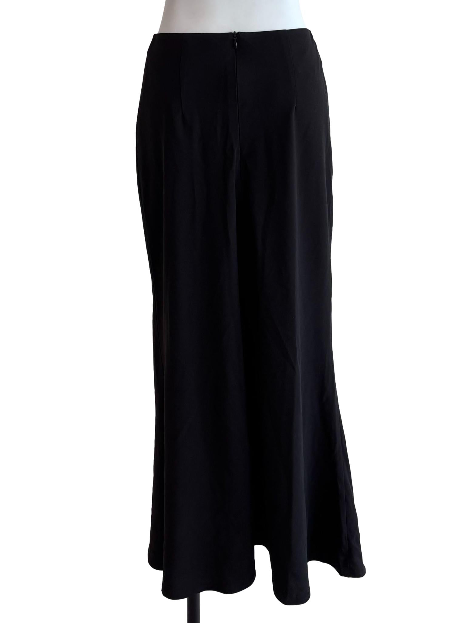 Oil Black Maxi Skirt