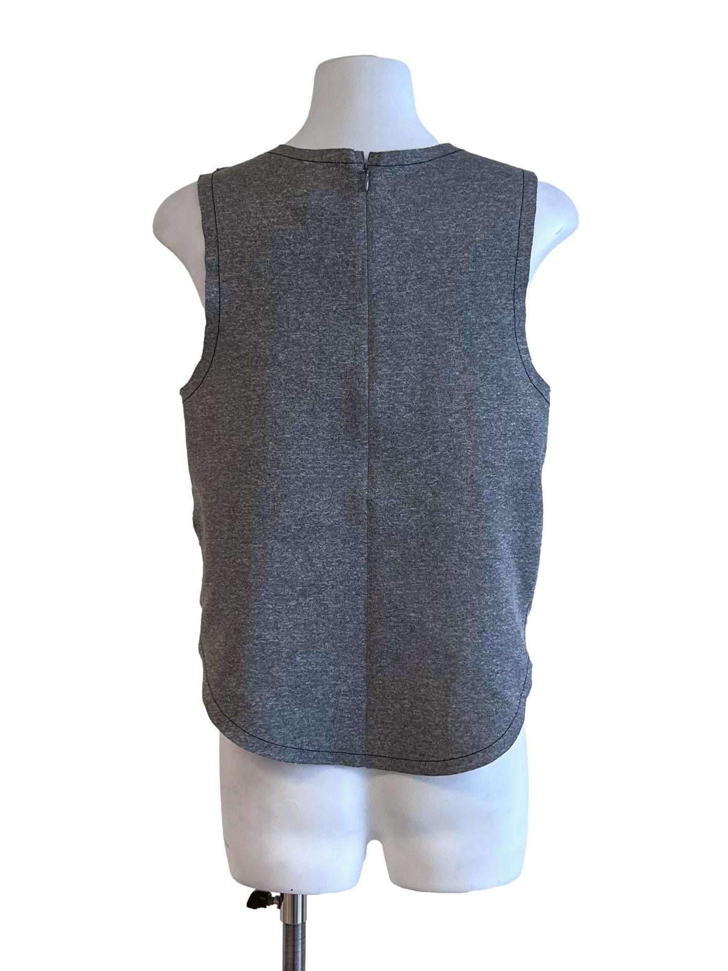 Graphite Plain Sleeveless Top