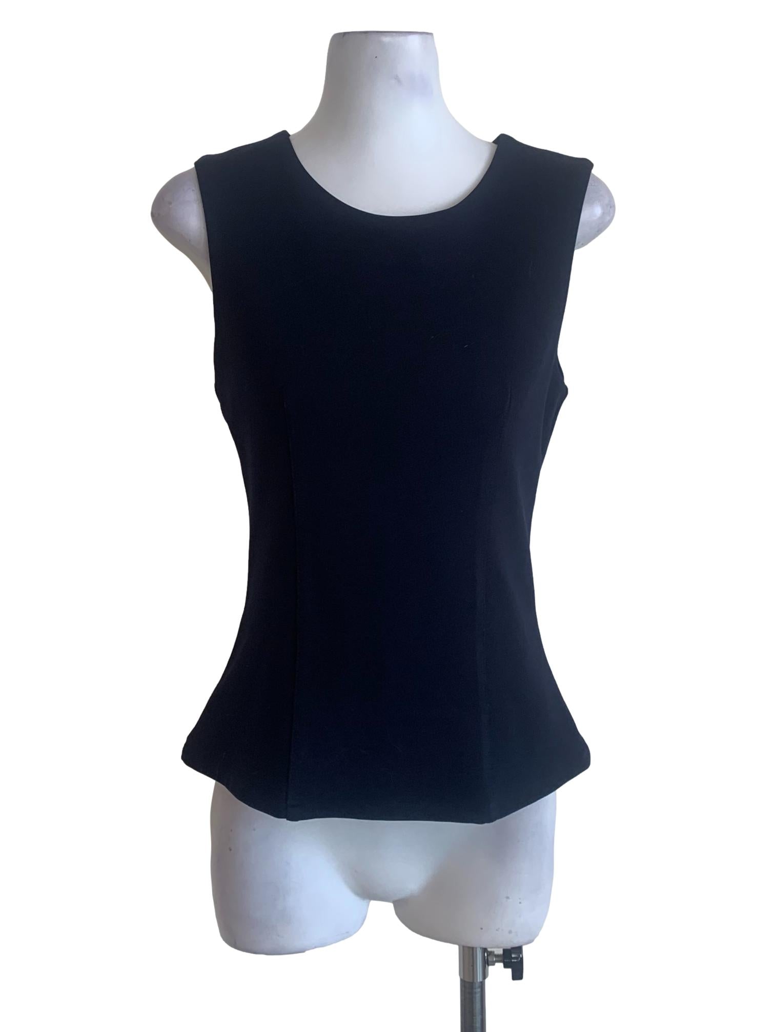 Blue Jewel Neck Top