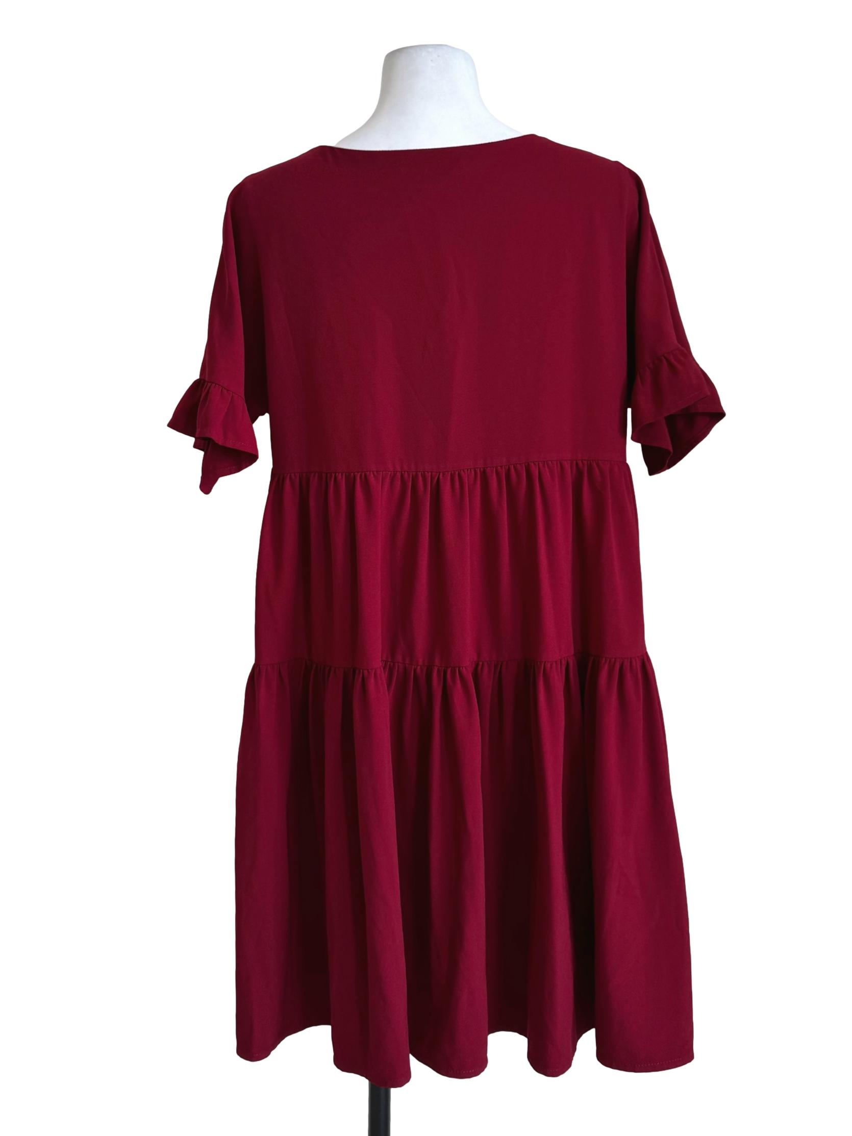Merry Red V Neck Dress