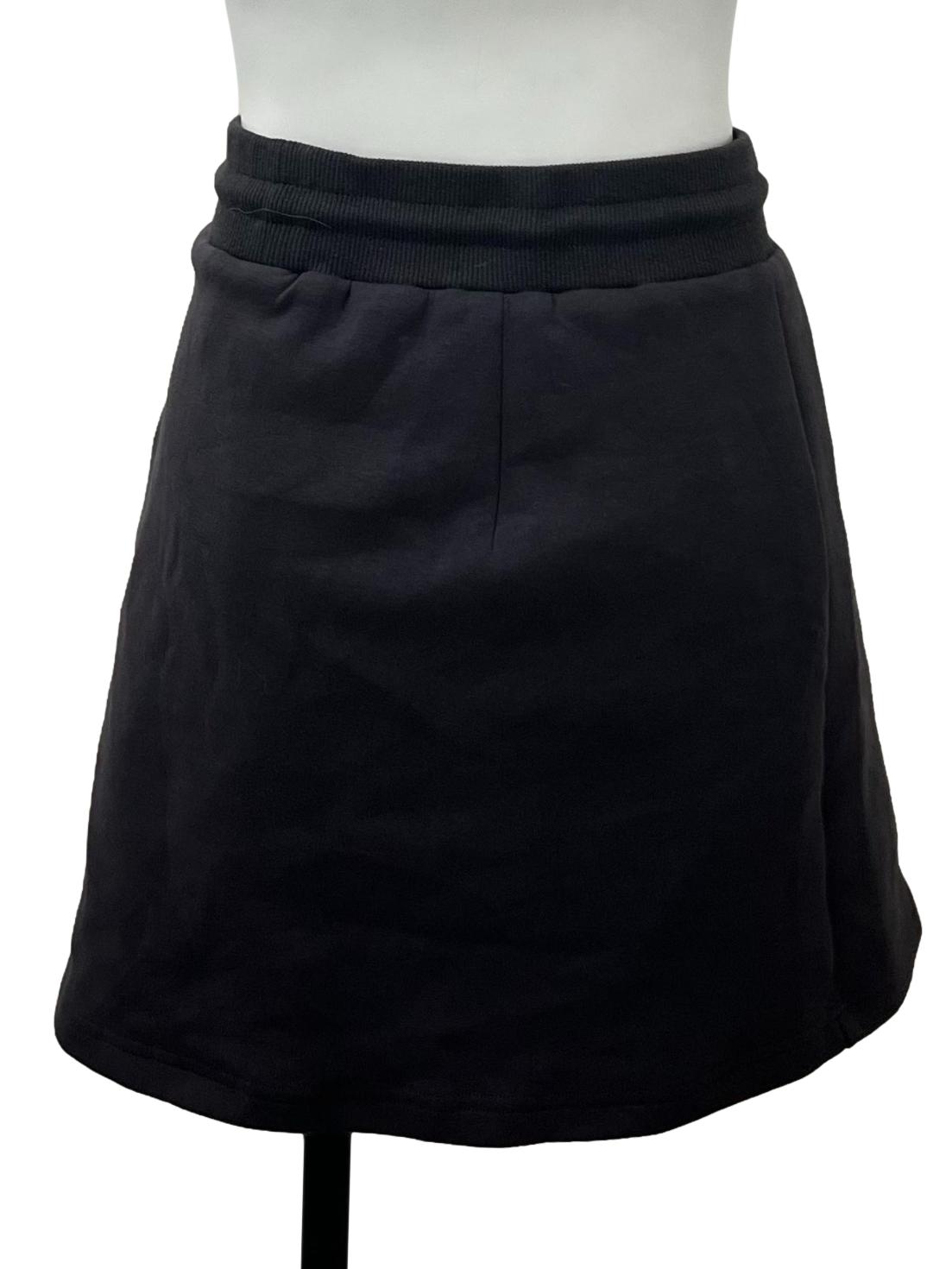 Black Drawstring Mini Skirt