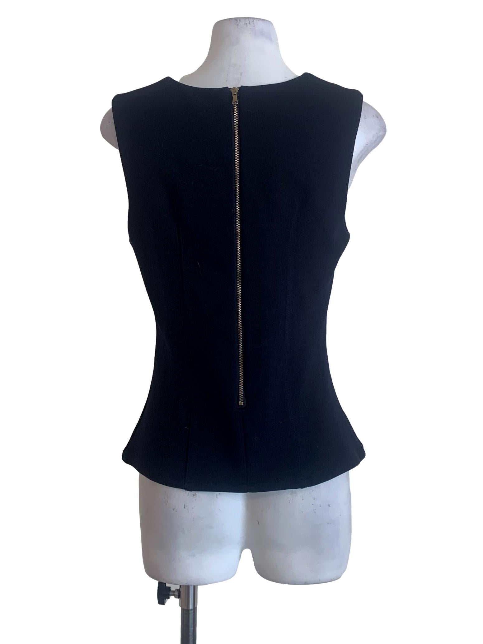 Blue Jewel Neck Top