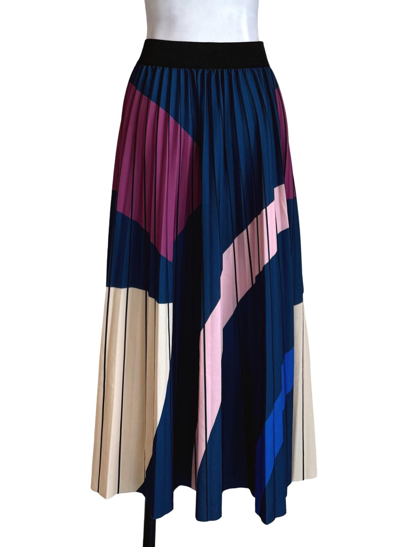 Multi-Color Pleated Skirt