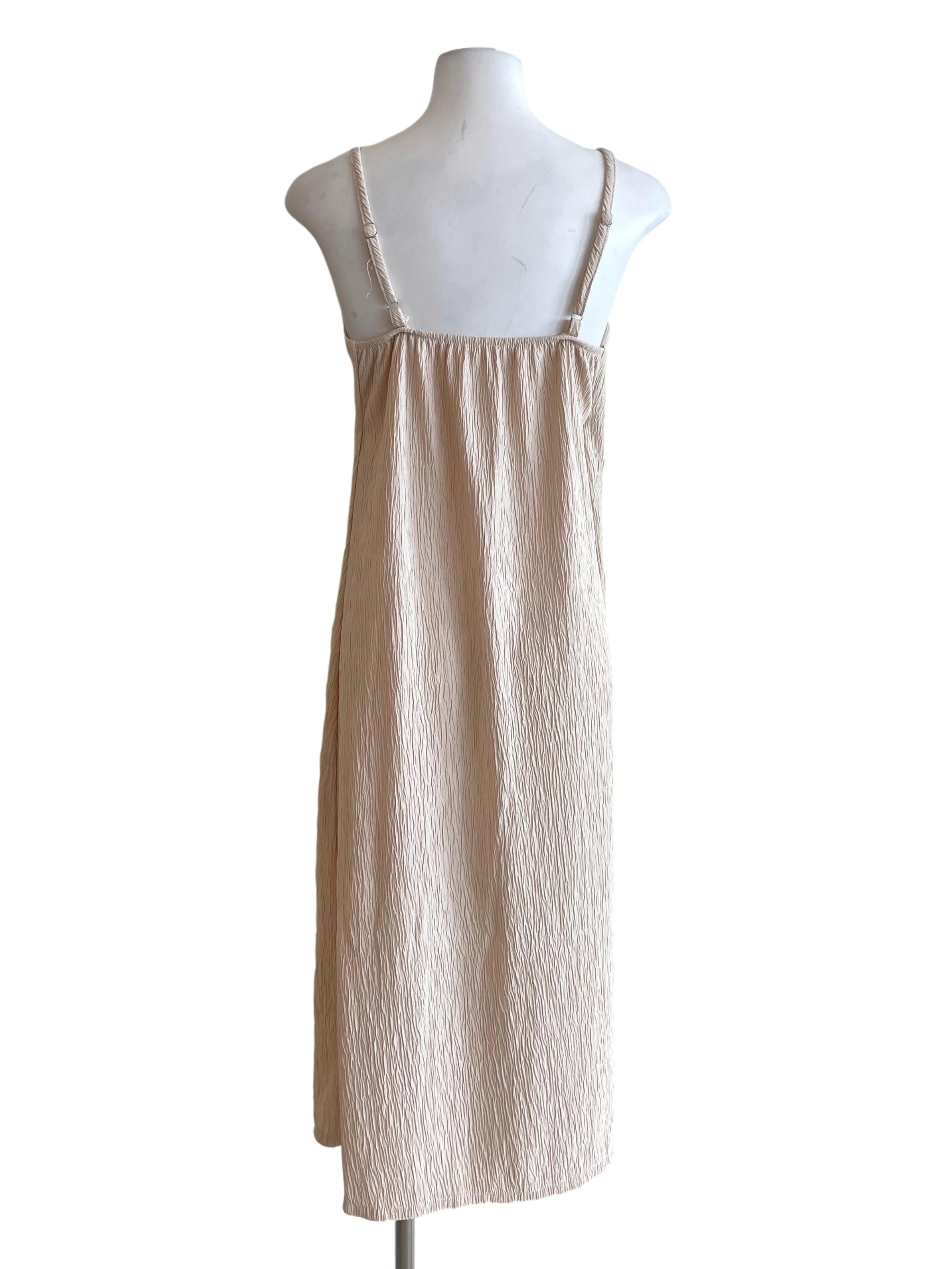 Eggnog Wrinkly A-Line Dress
