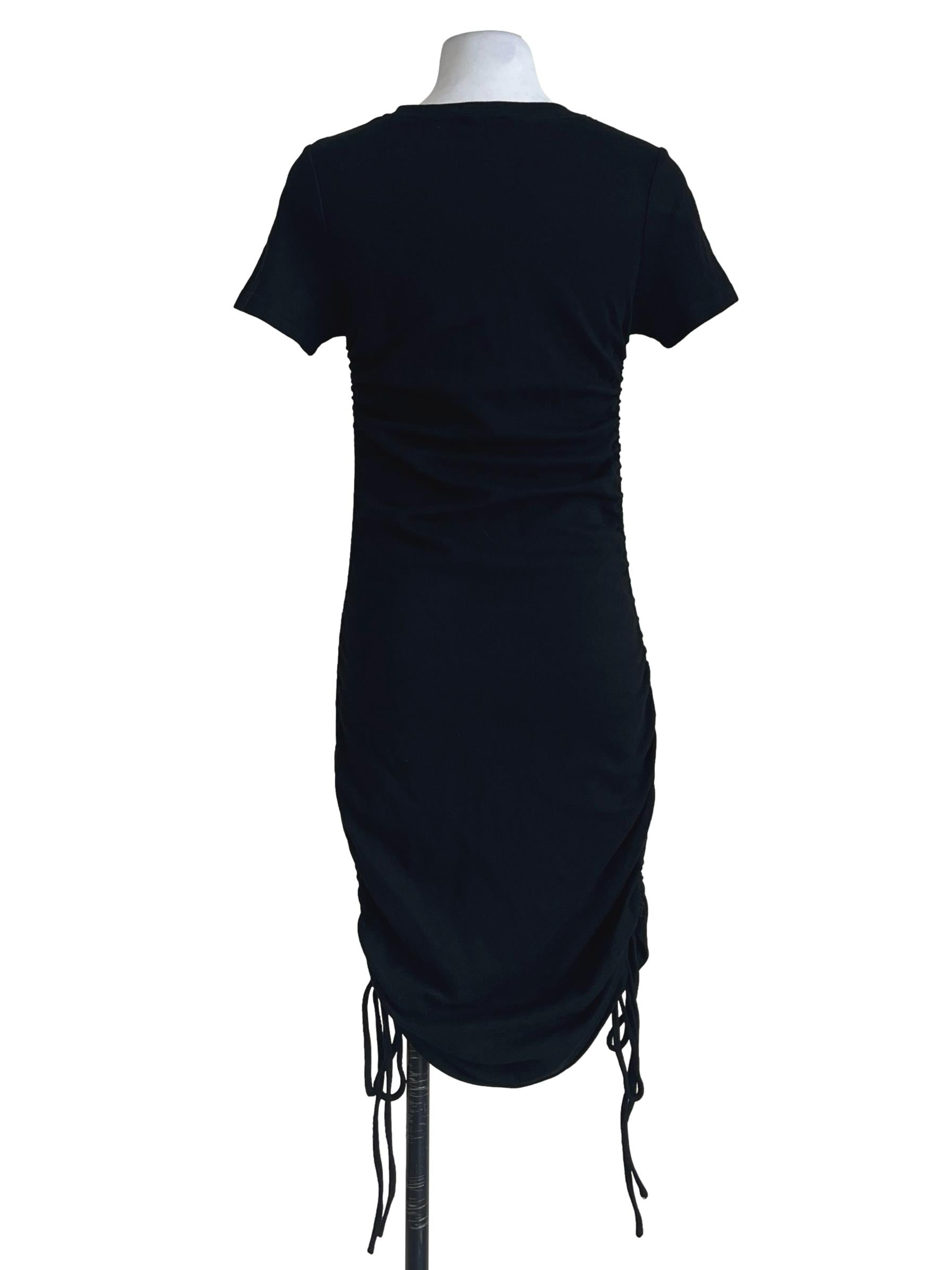 Jade Black Halter Short Sleeve Bodycon Dress