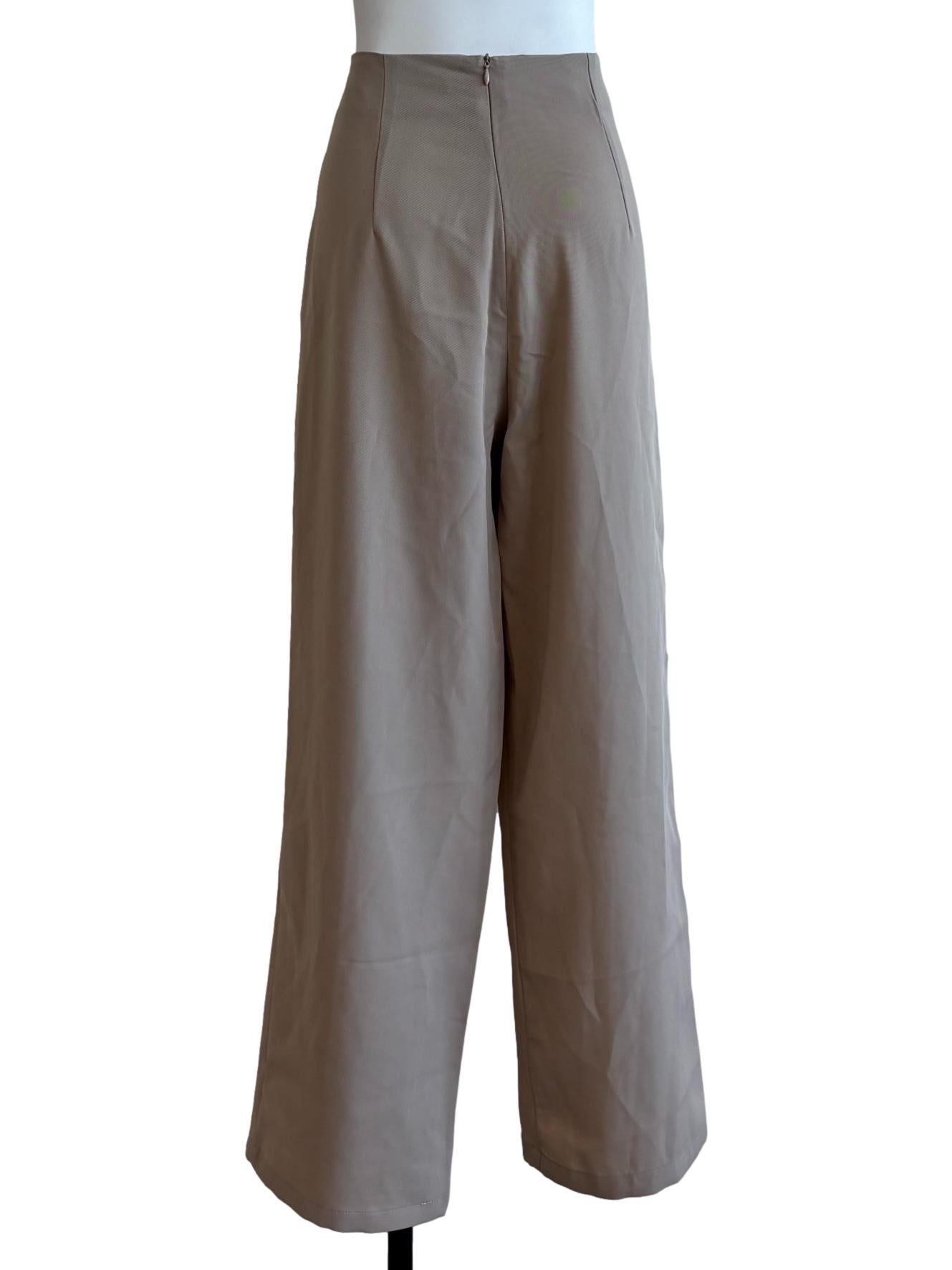 Soapstone Herringbone Straight Pants