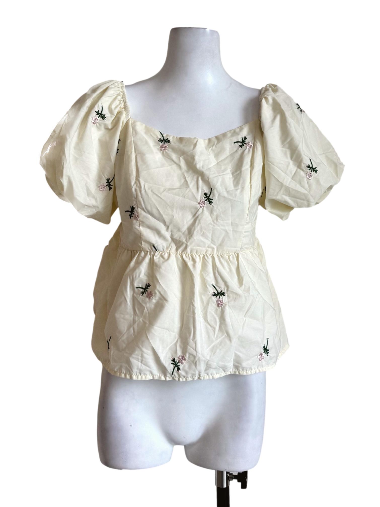 Butter Fluff Yellow Bubble Sleeve Top