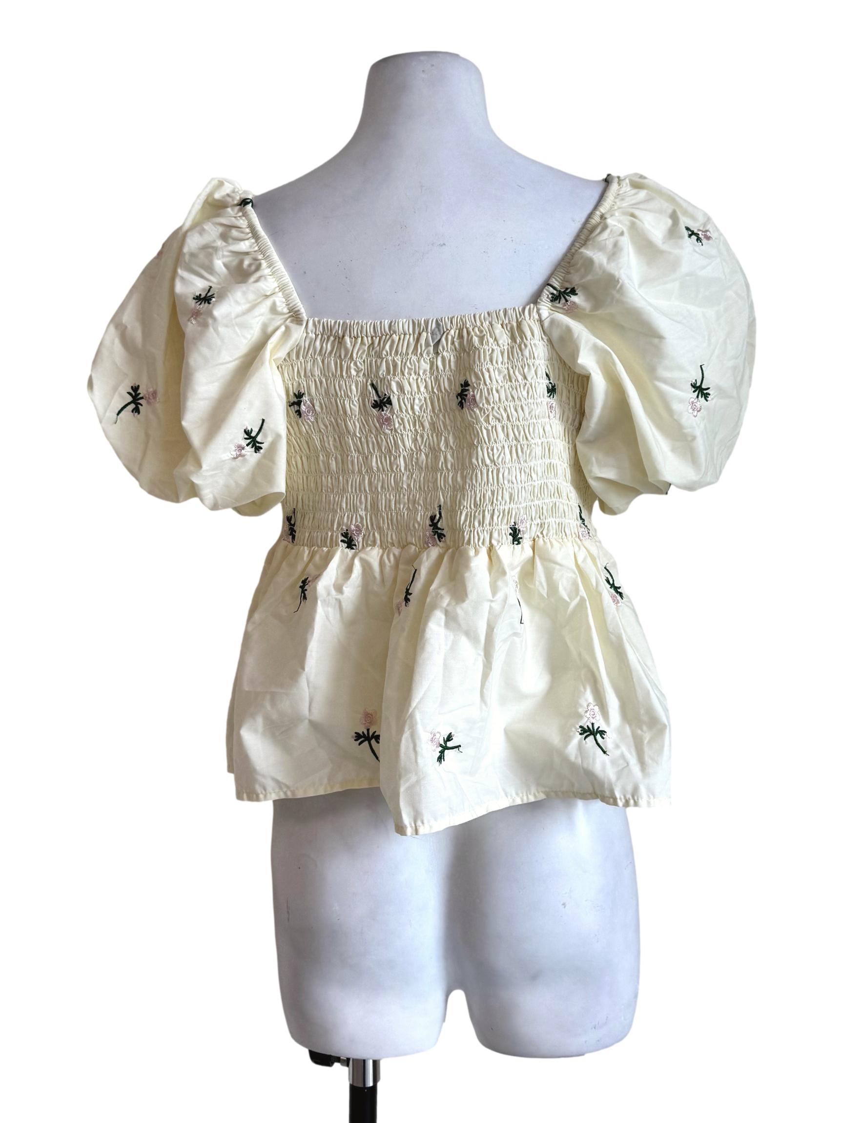 Butter Fluff Yellow Bubble Sleeve Top