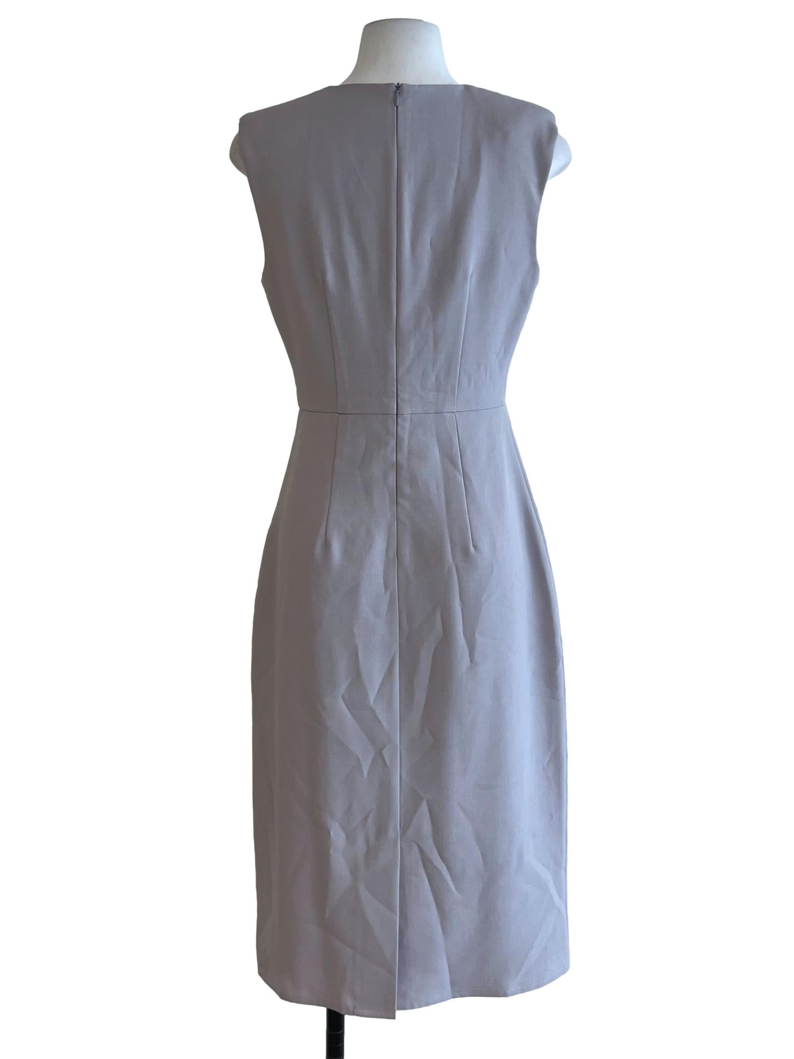 Lilac Purple V-Neckline A-Line Dress