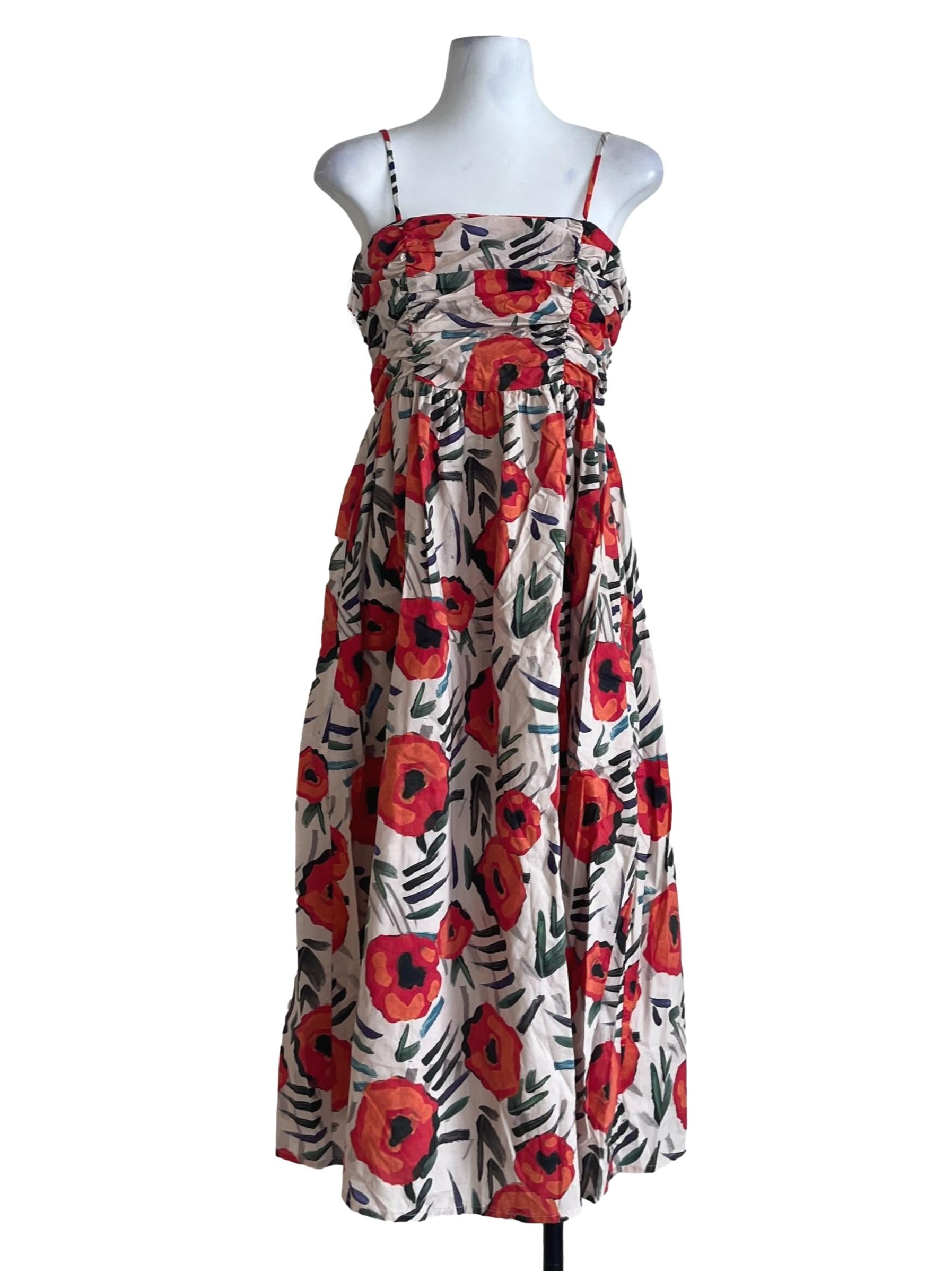 Brick Orange Straight Across A-Line Dress