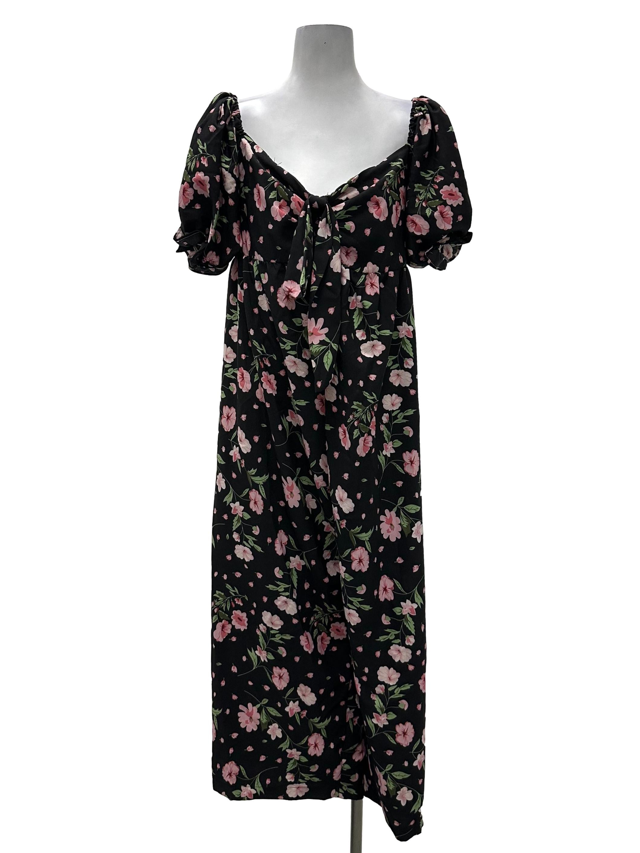 Black Floral Jumpsuit