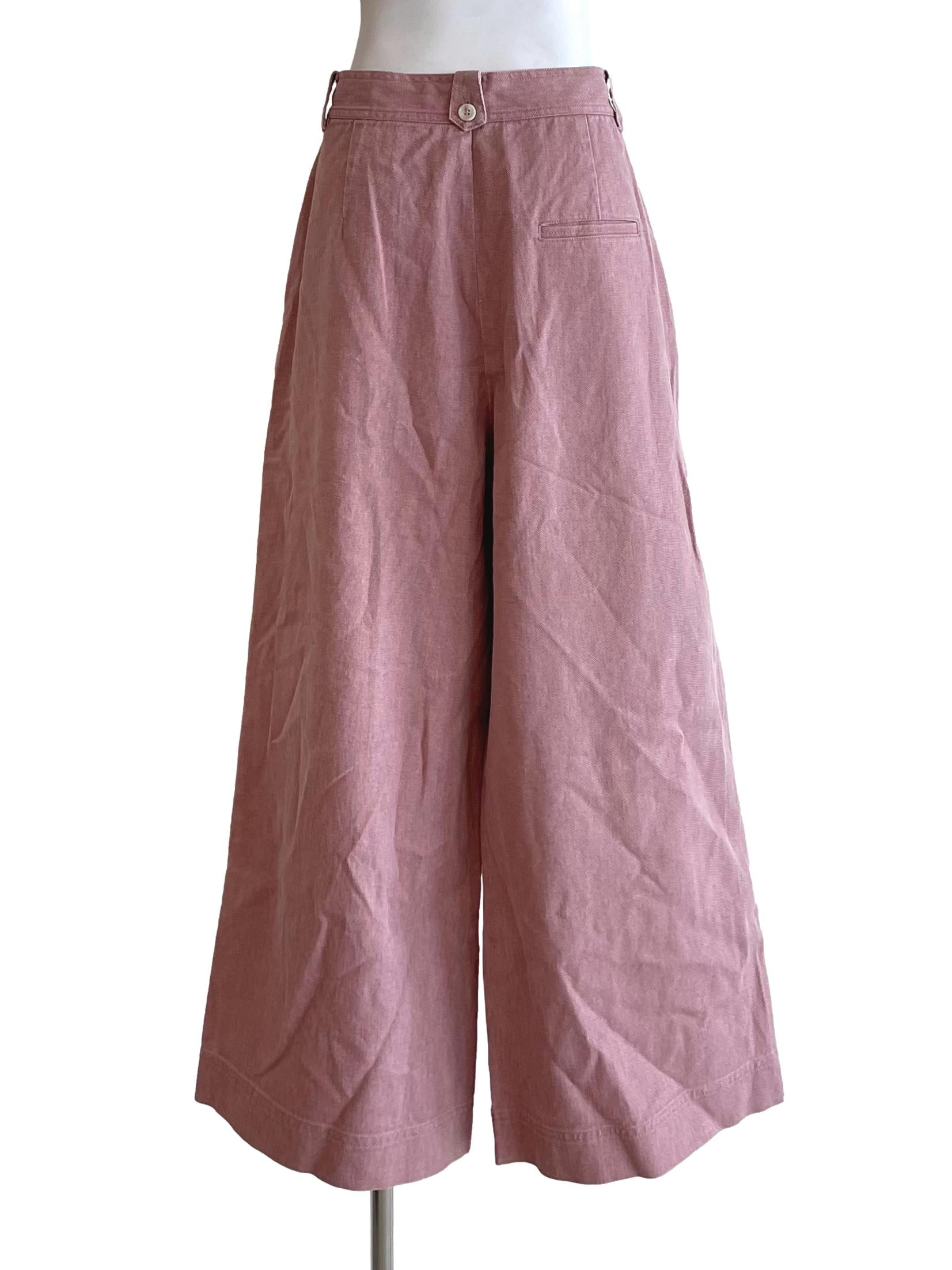 Warm Rose Wide Leg Jeans