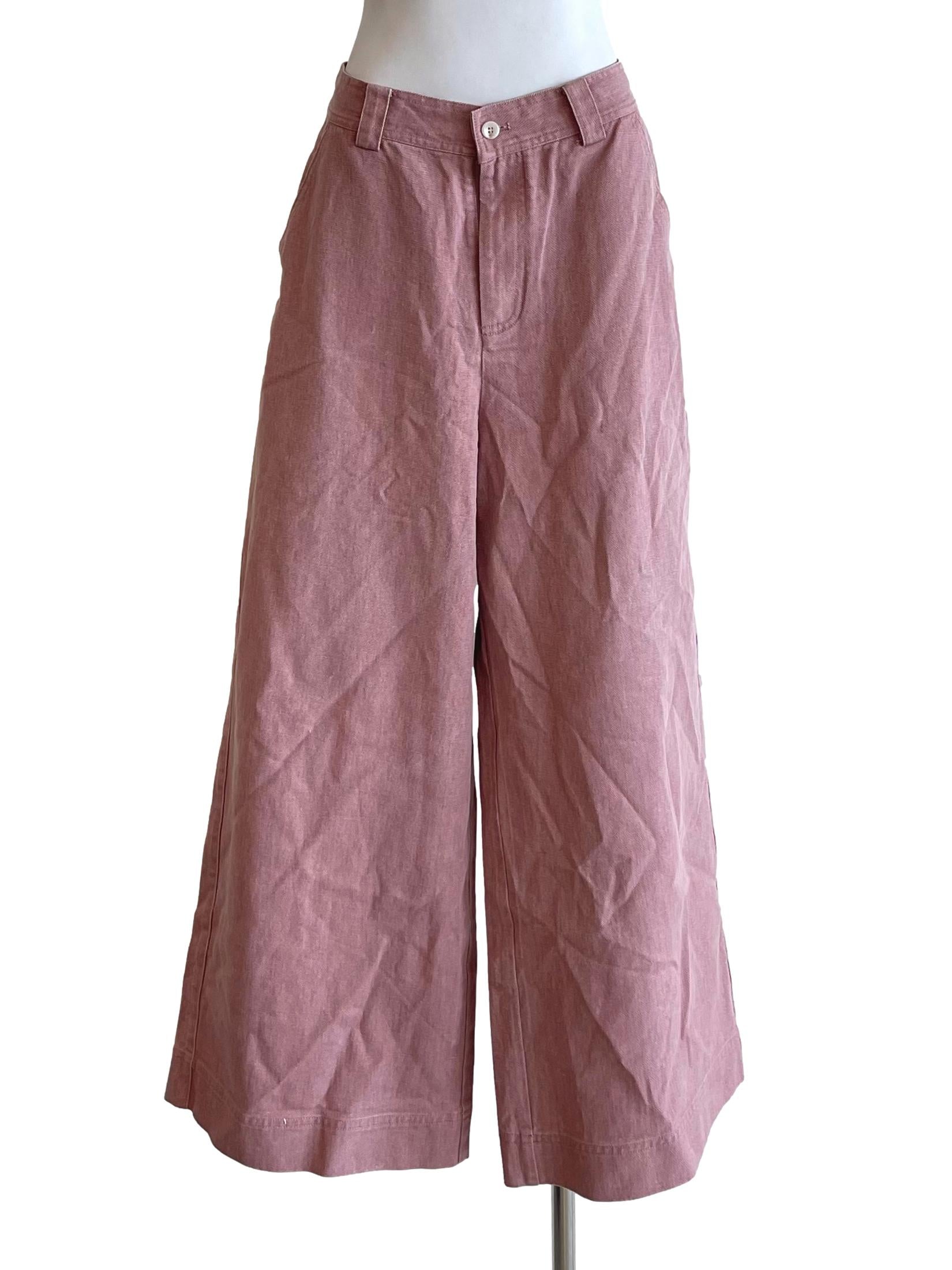 Warm Rose Wide Leg Jeans