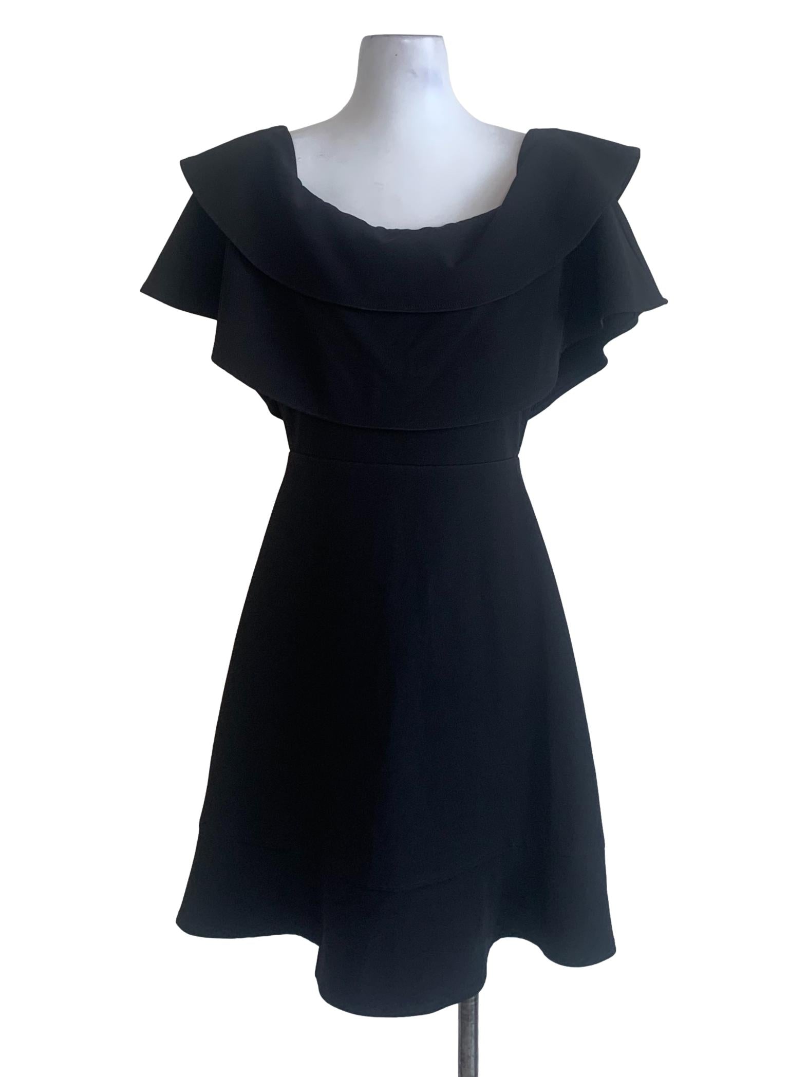Black Jewel Neck Dress