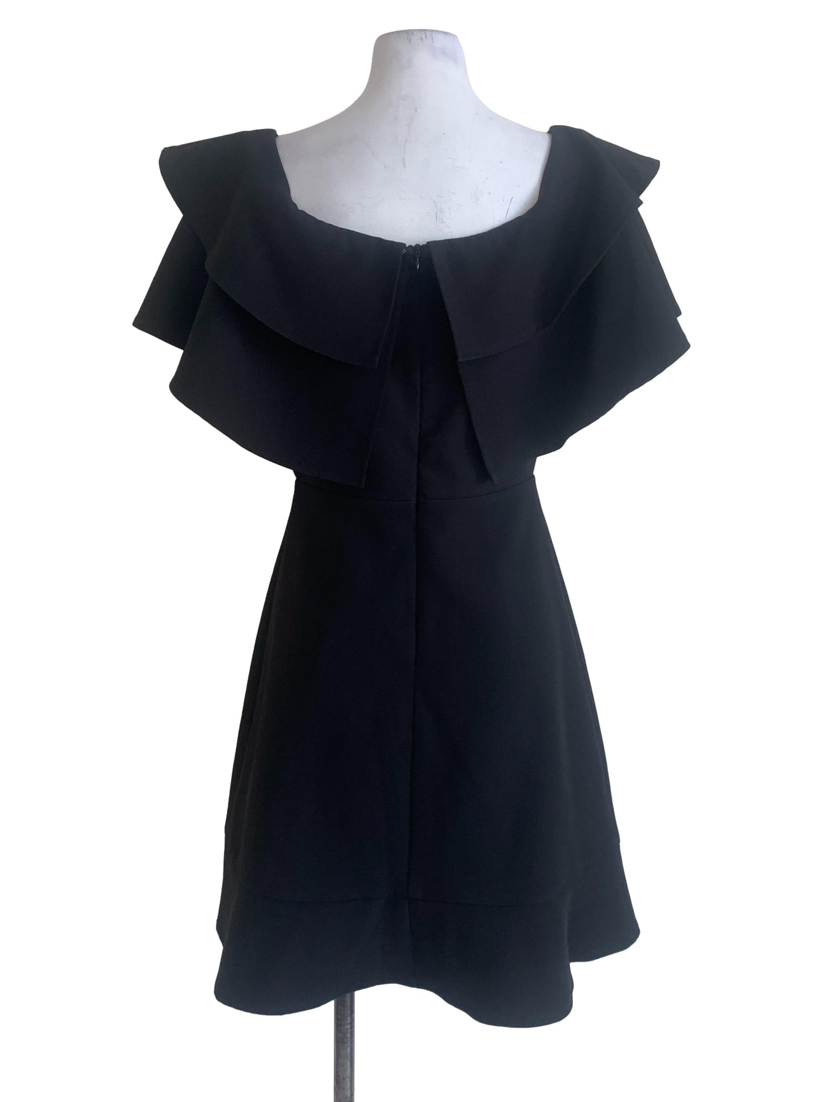 Black Jewel Neck Dress