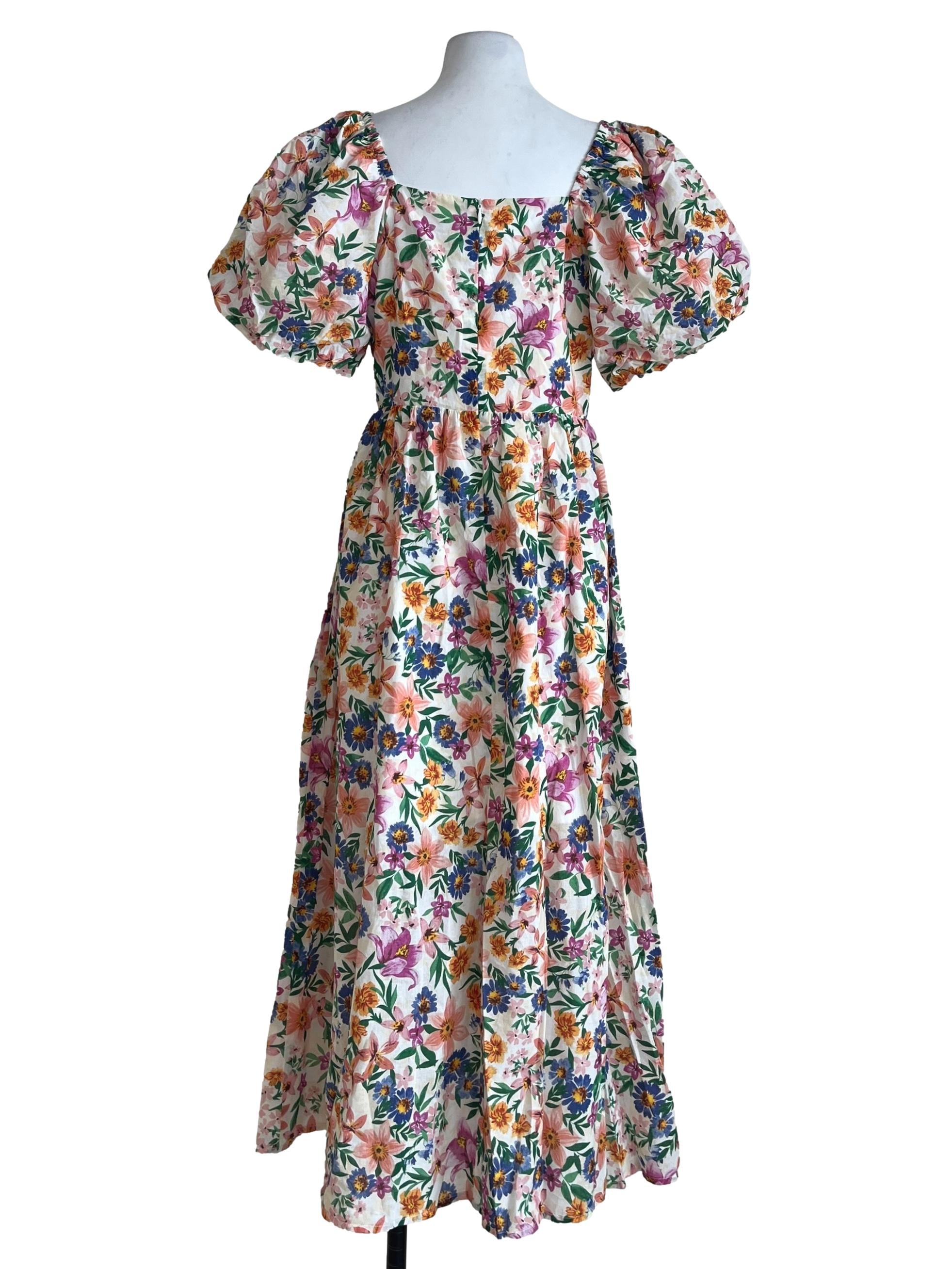 Medallion Yellow Square Maxi Dress