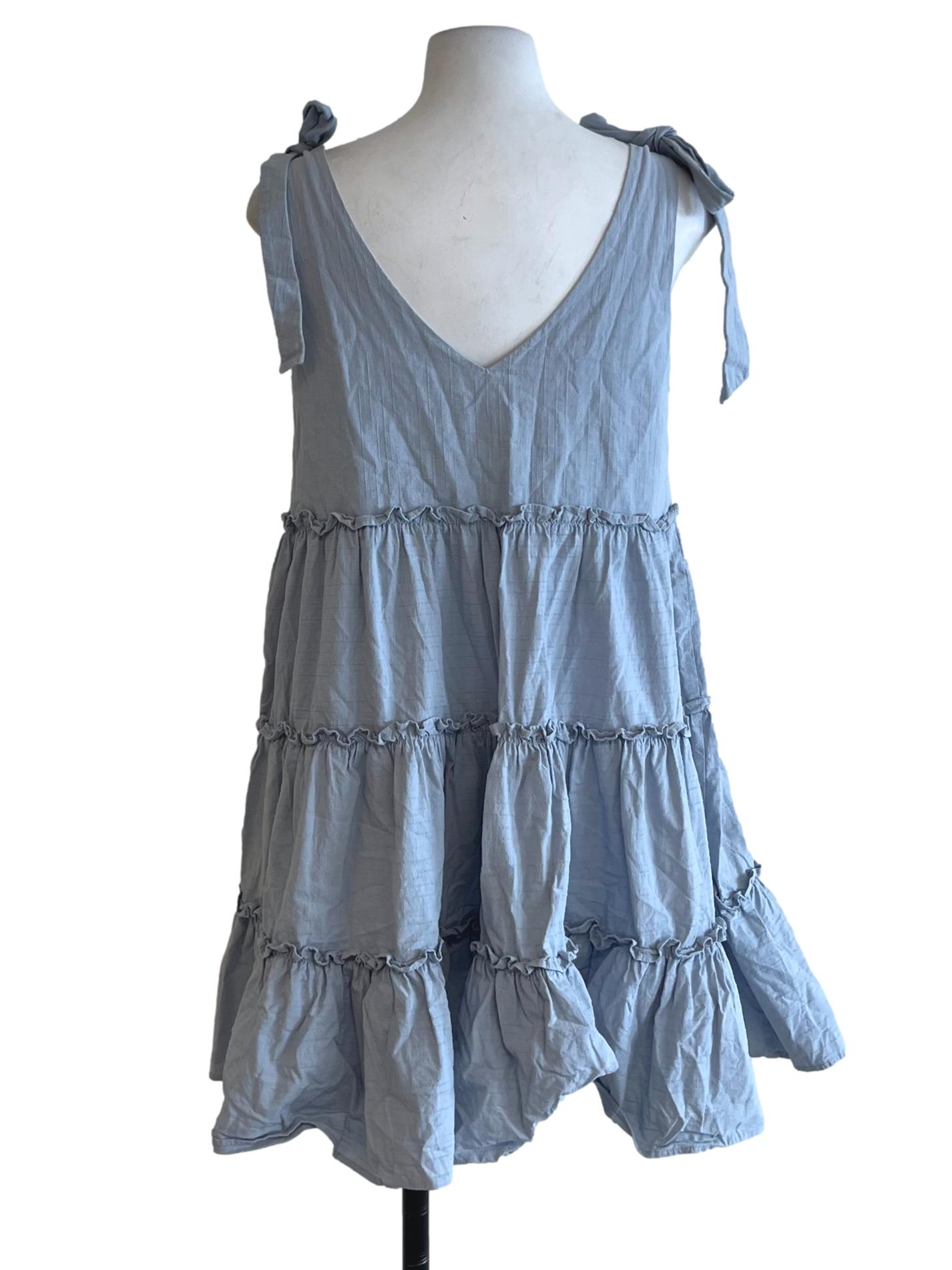 Sky Blue V-Neckline Sun Dress