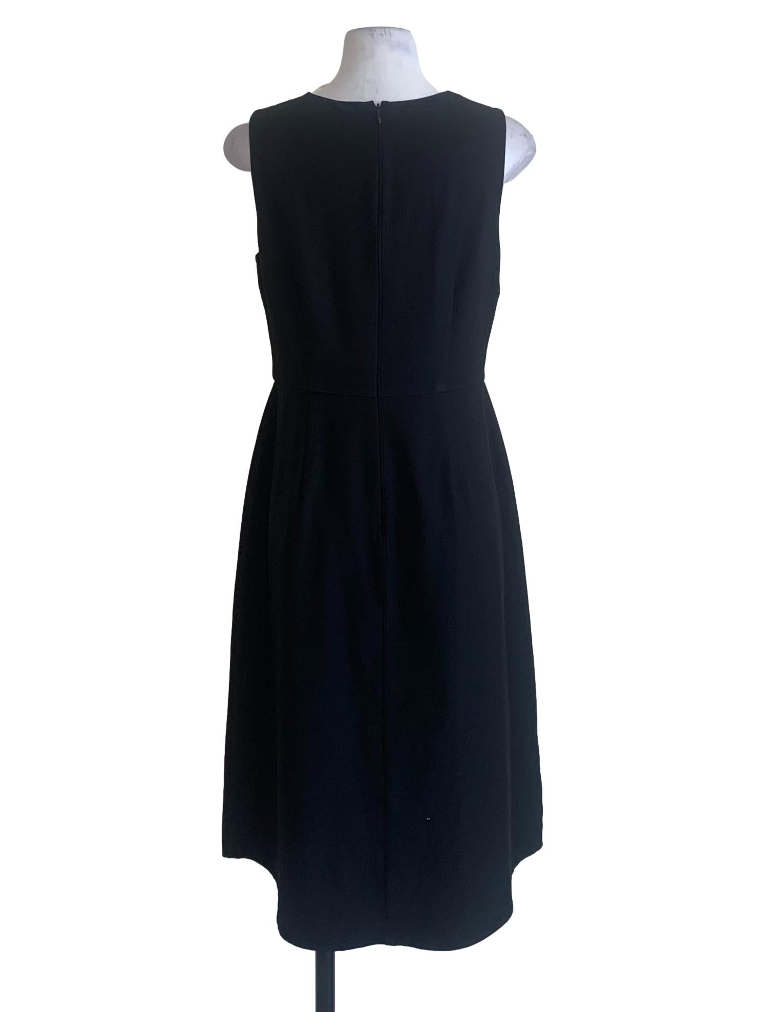 Black Jewel Neck Dress