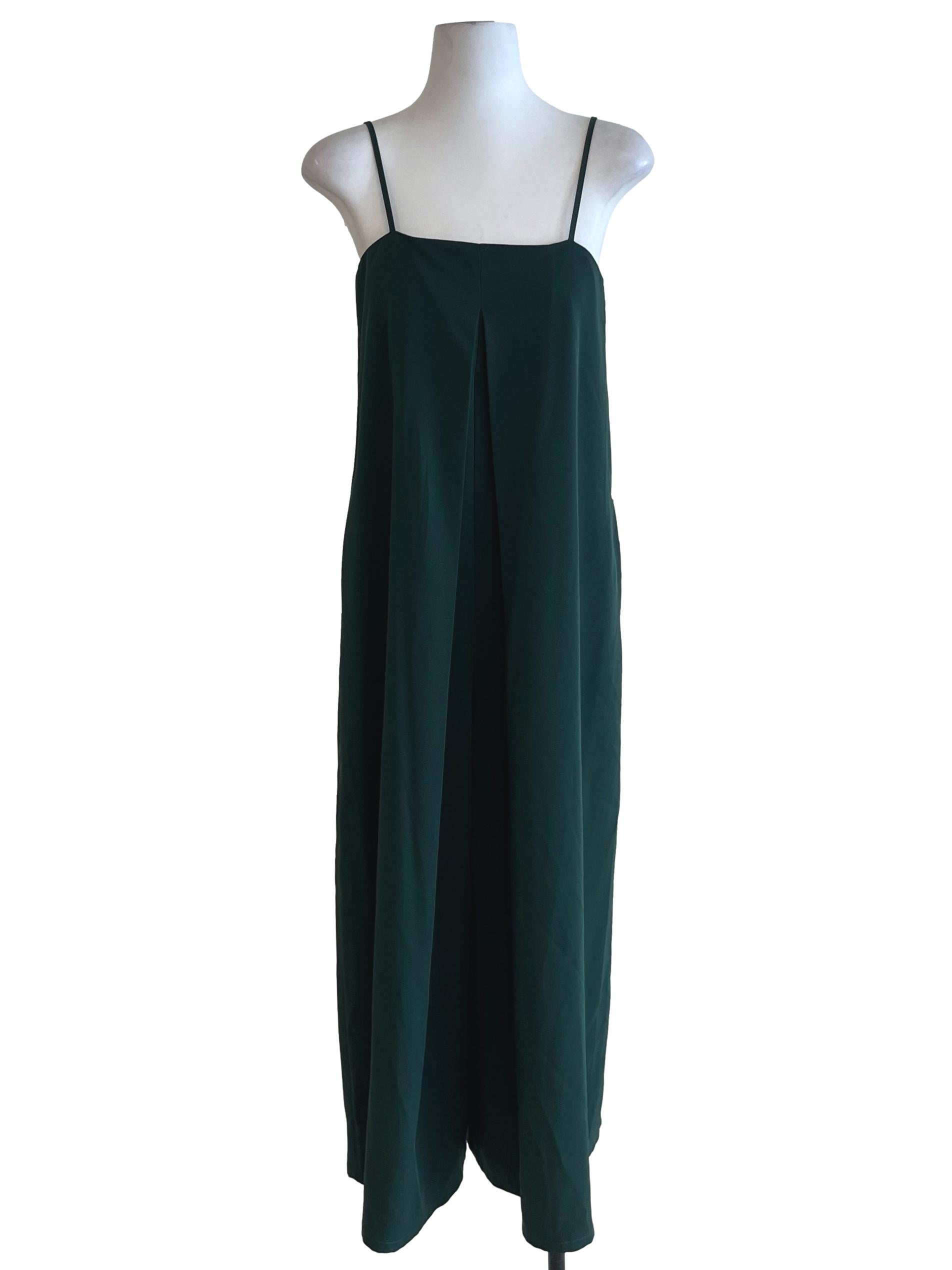 Seaweed Green Spaghetti Strap Jumpsuit