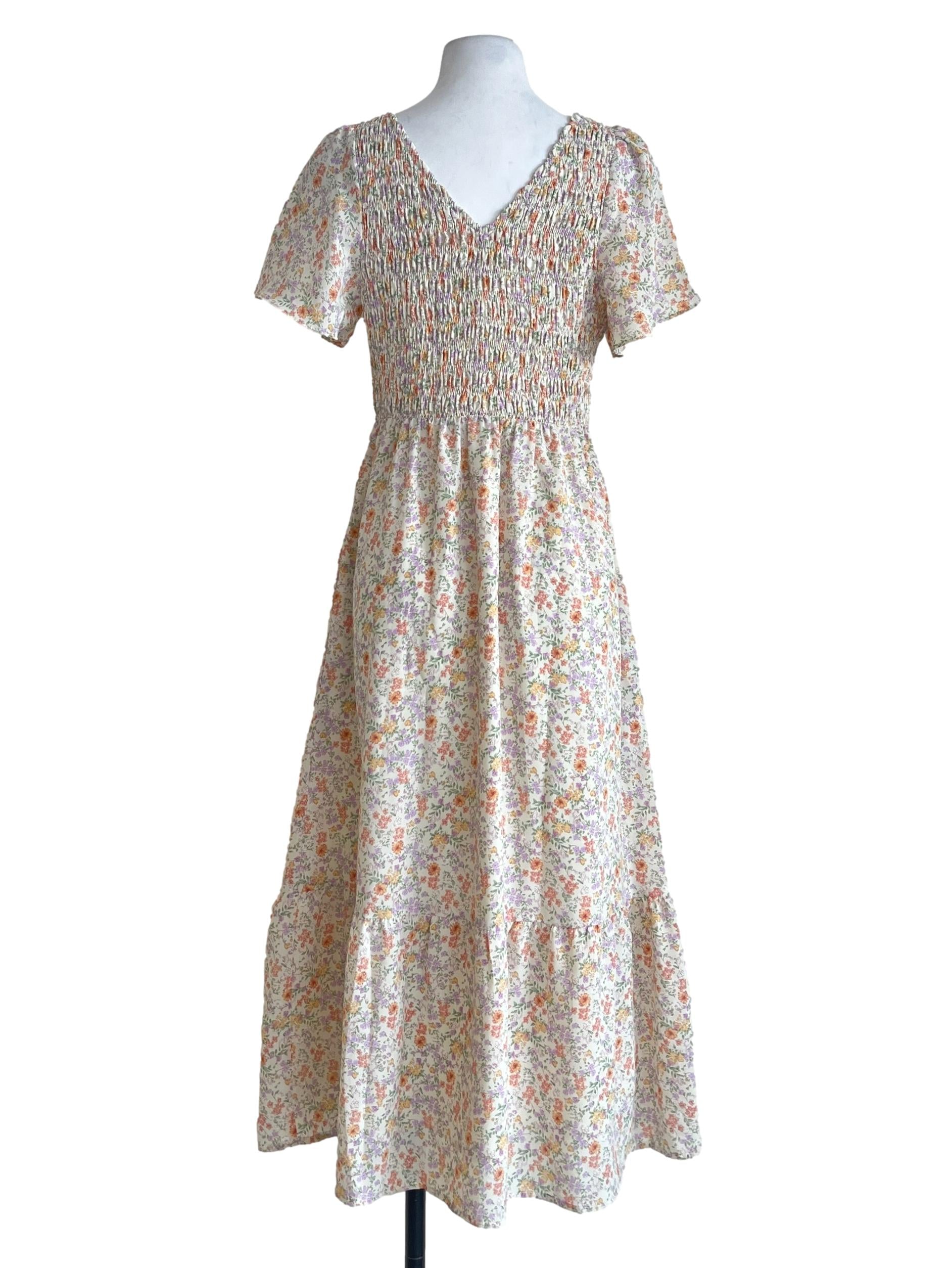 Sepia Pink Scoop Neck Maxi Dress