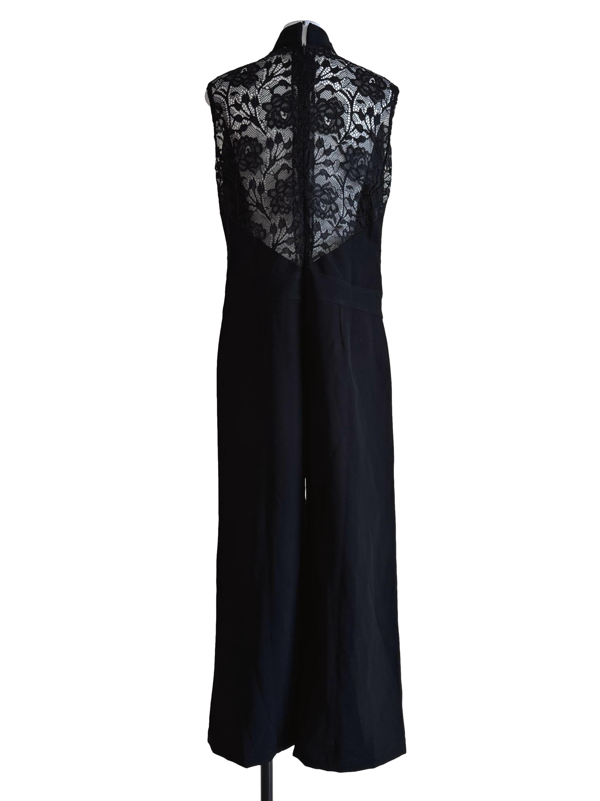 Midnight Black Half Lace Jumpsuit