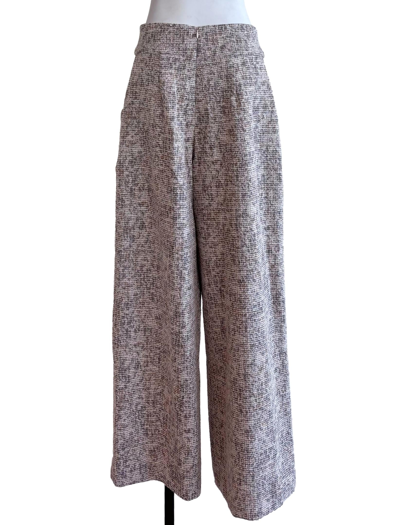 Dusty Pink Tweed Pattern Pants