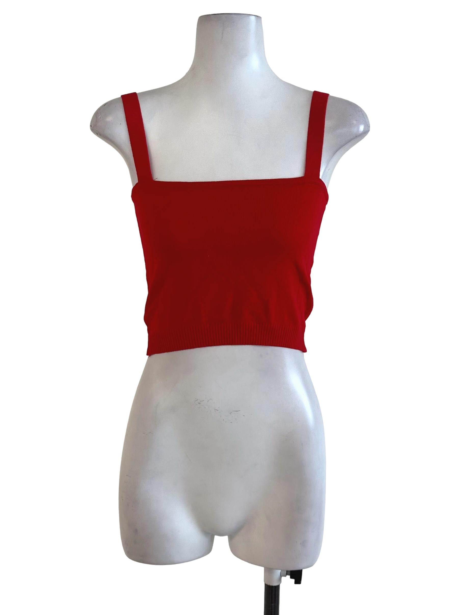 Fashmob Sashay Red Knitted Top | REFASH