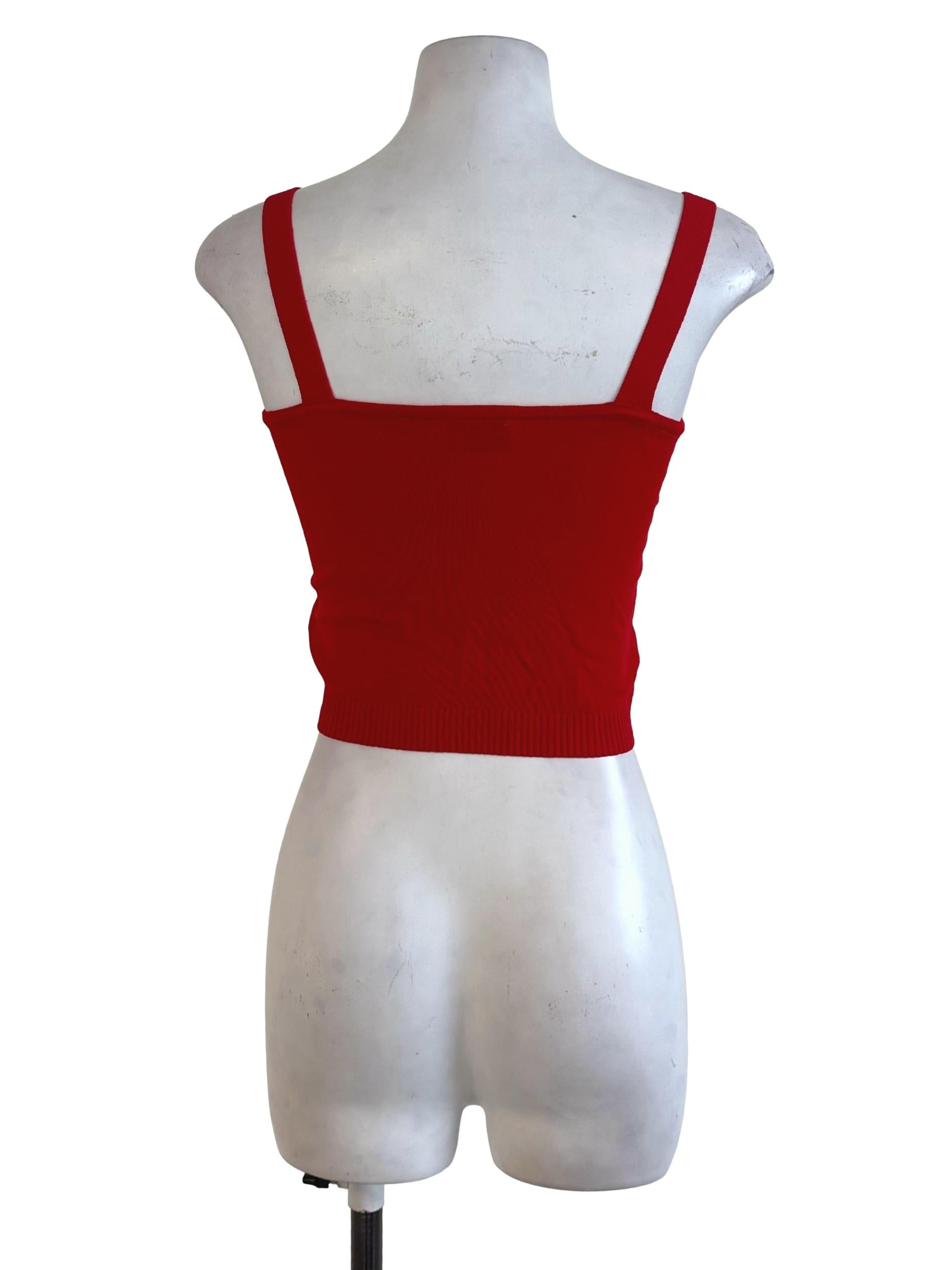 Fashmob Sashay Red Knitted Top | REFASH