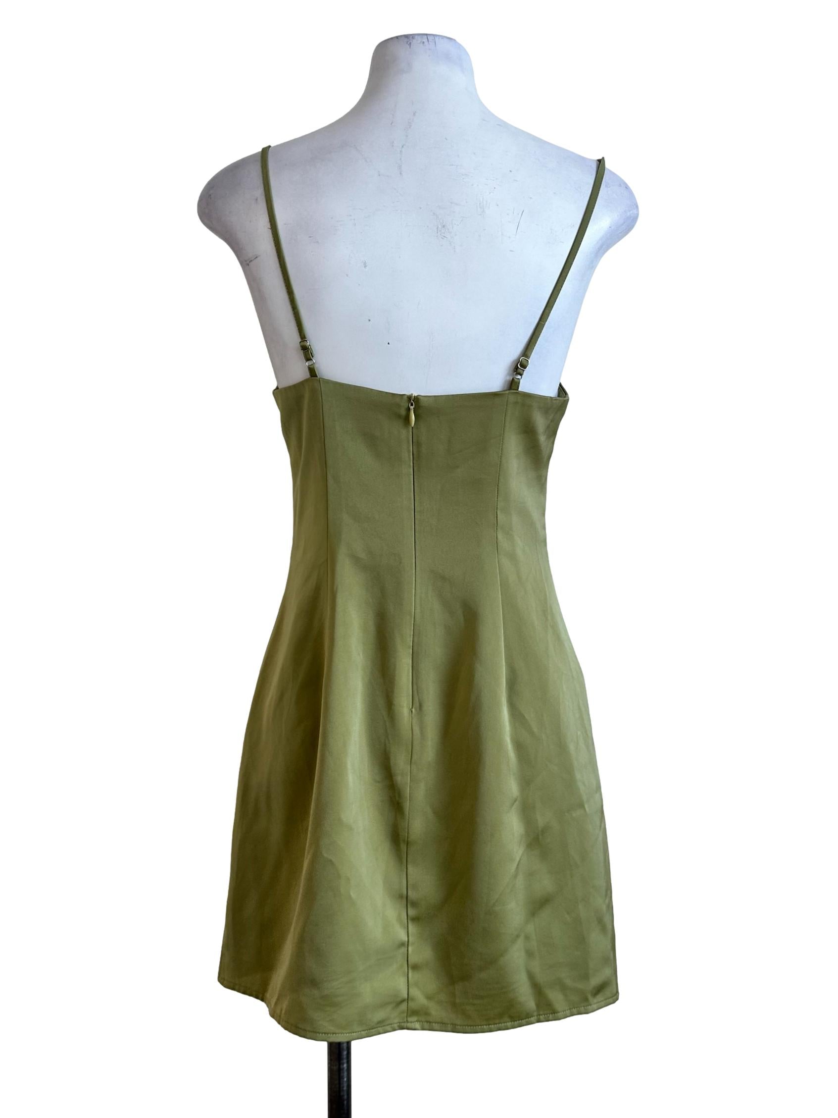 Green Padded Mini Dress
