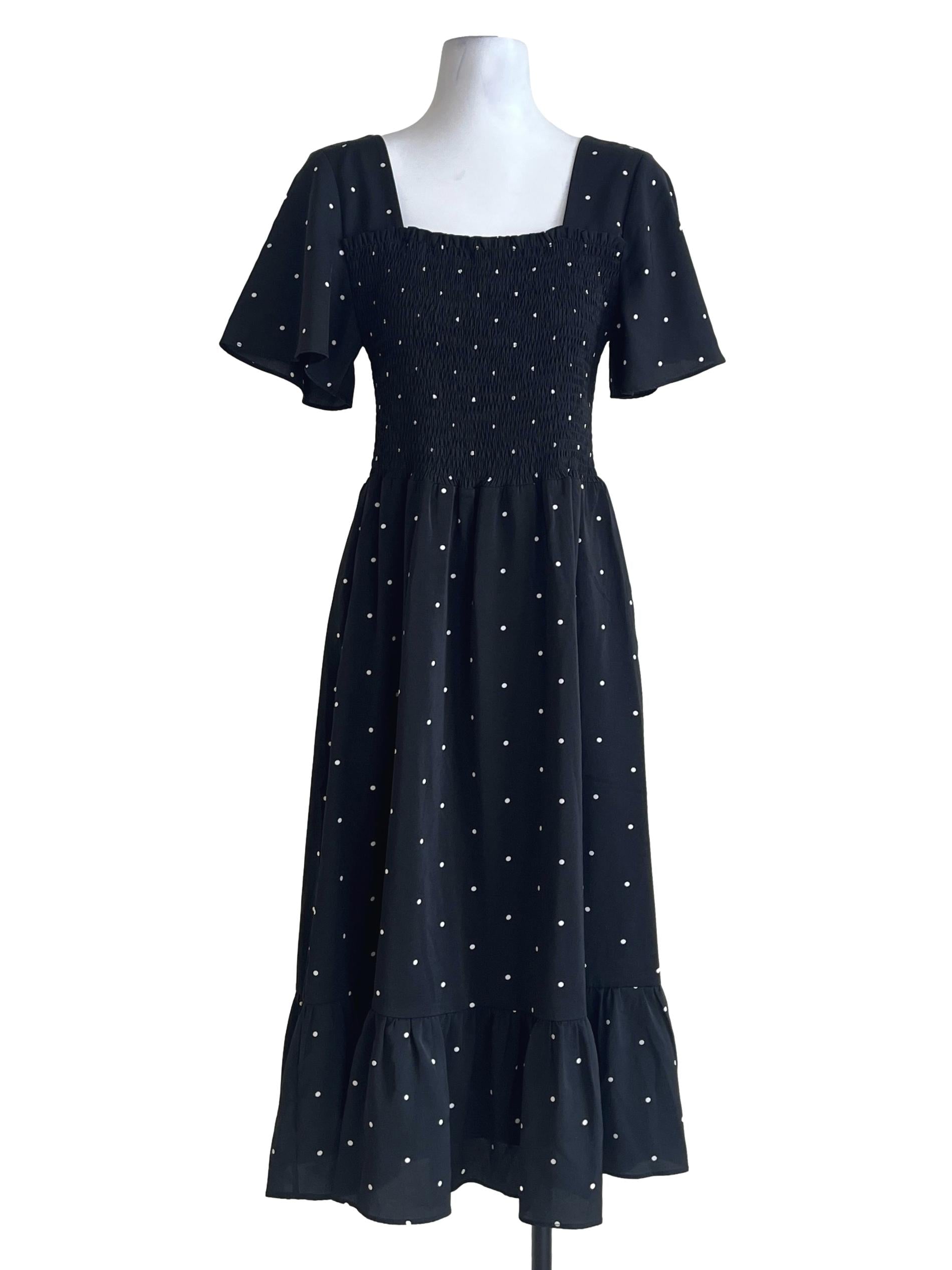 Pitch Black Square Neck Maxi Dress