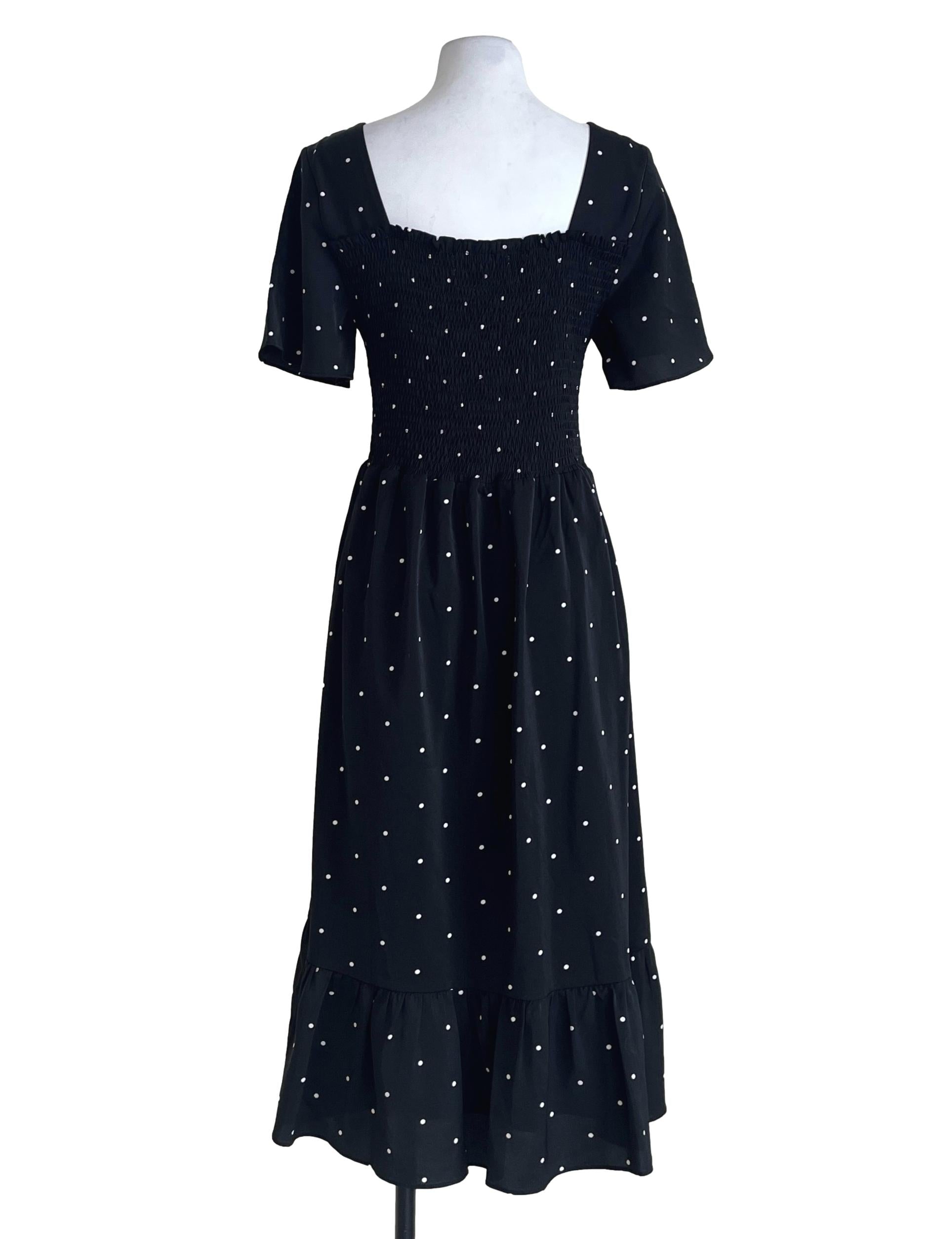 Pitch Black Square Neck Maxi Dress